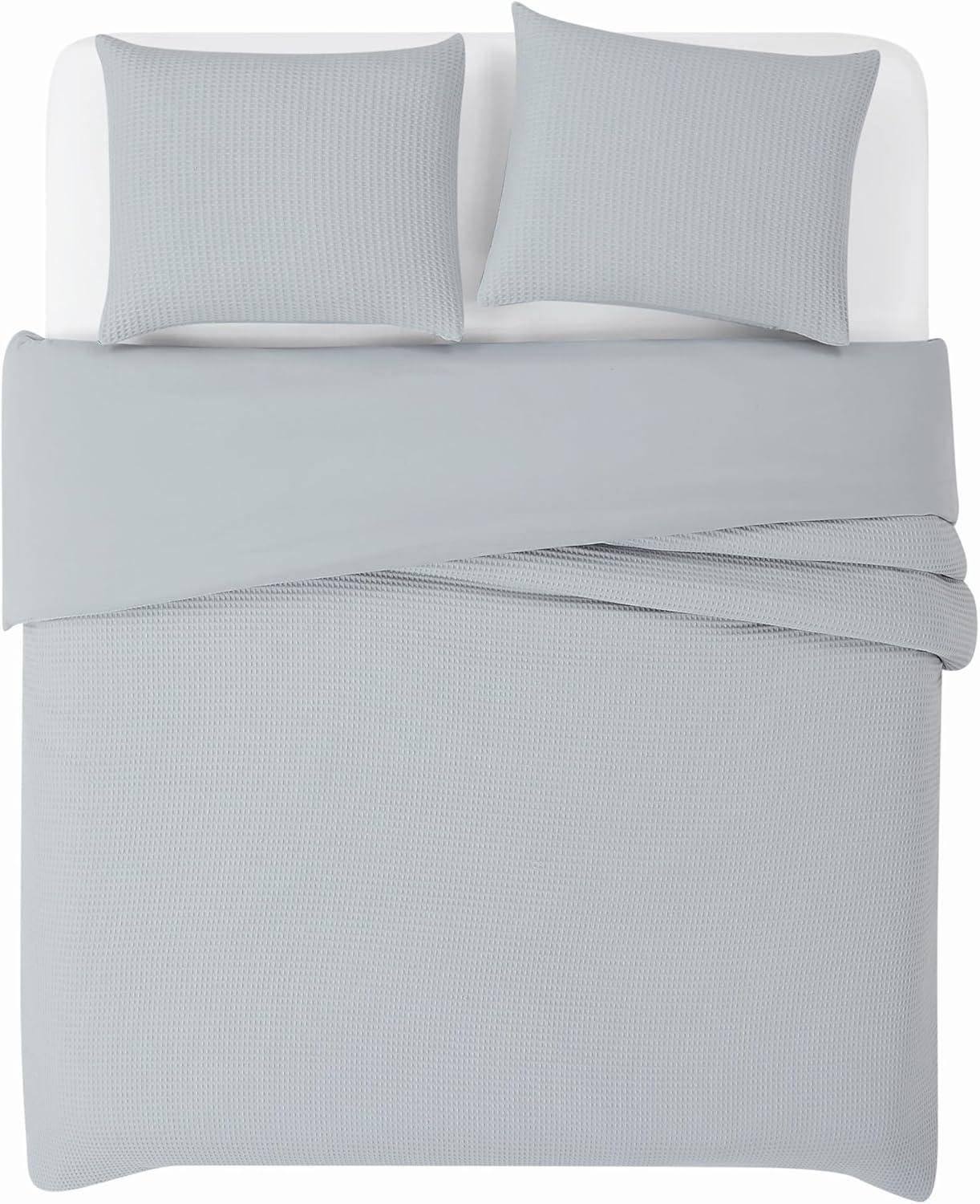Cannon 2pc Twin/Twin XL Heritage Cotton Waffle Comforter Set Gray