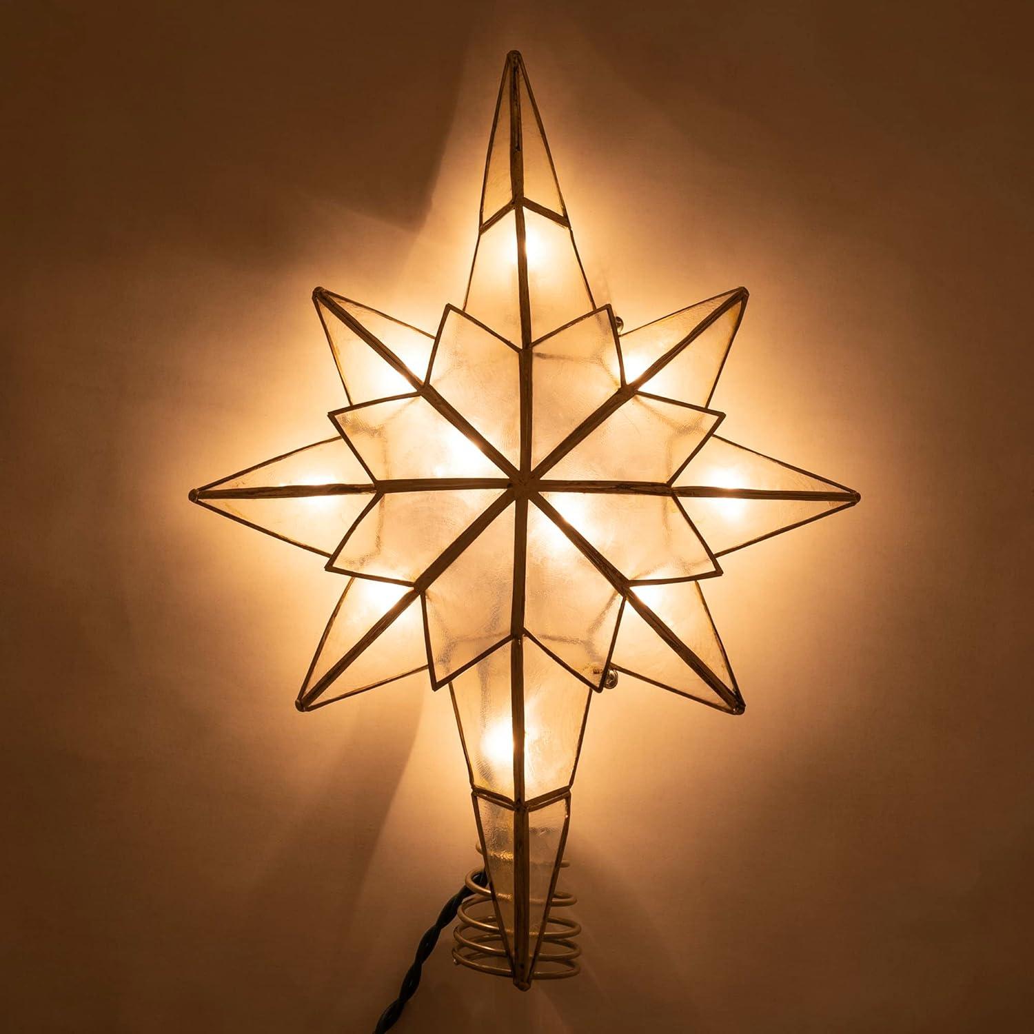 Kurt Adler Metal Astrology & Stars Tree Topper - Lighted