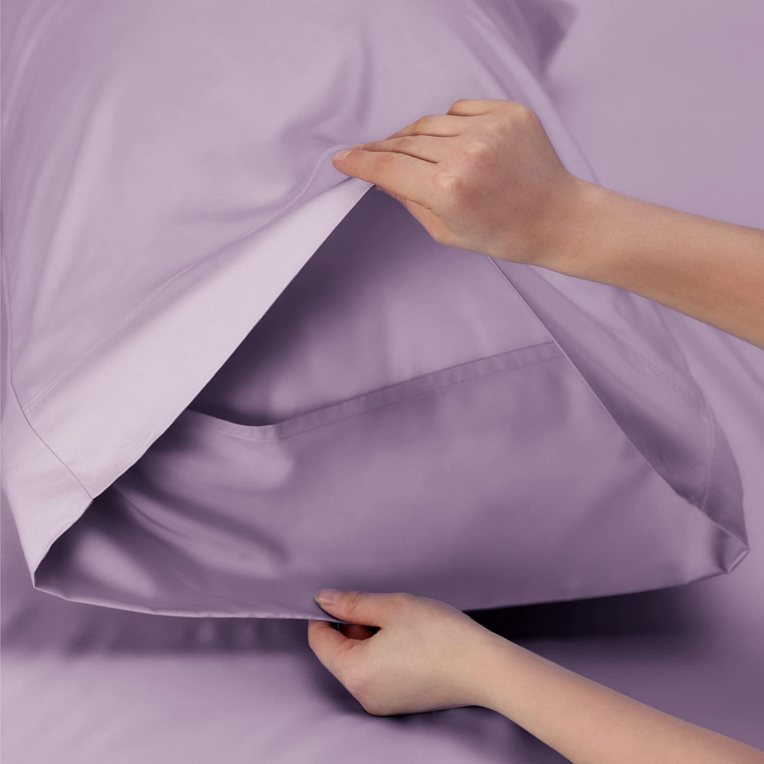 Rayon Derived from Bamboo Sheet Set 3 Pcs Solid Twin Dark Grey - Bedsure