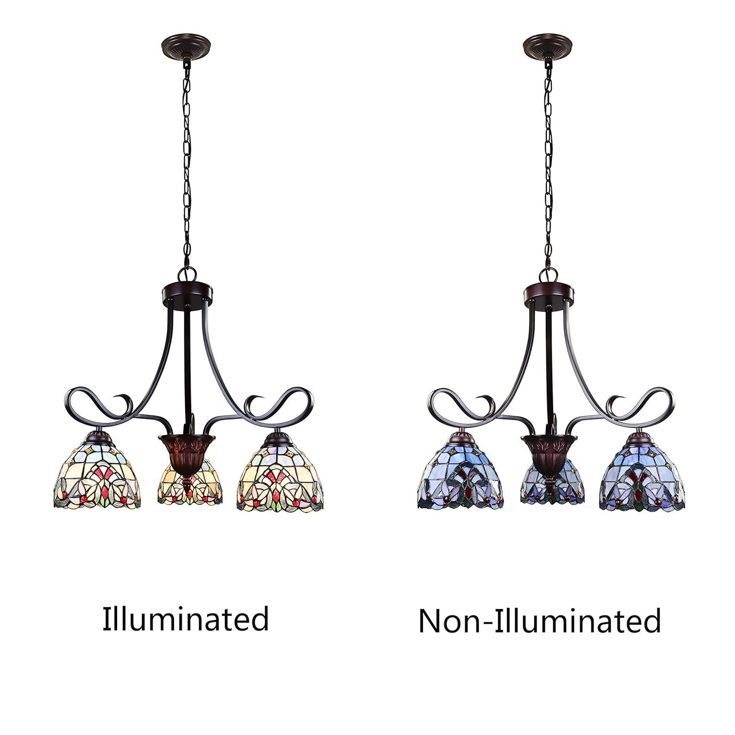 Bondi 3 - Light Glass Dimmable Classic / Traditional Chandelier