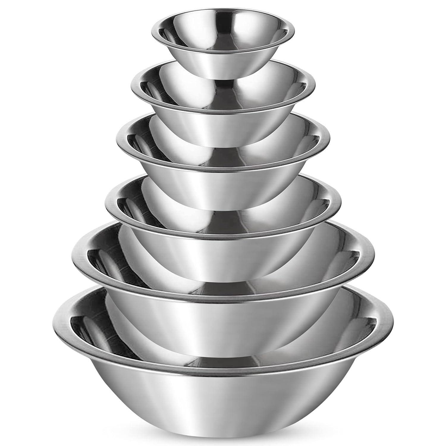 Professional Stainless Steel Nesting Mixing Bowl Set with Lids