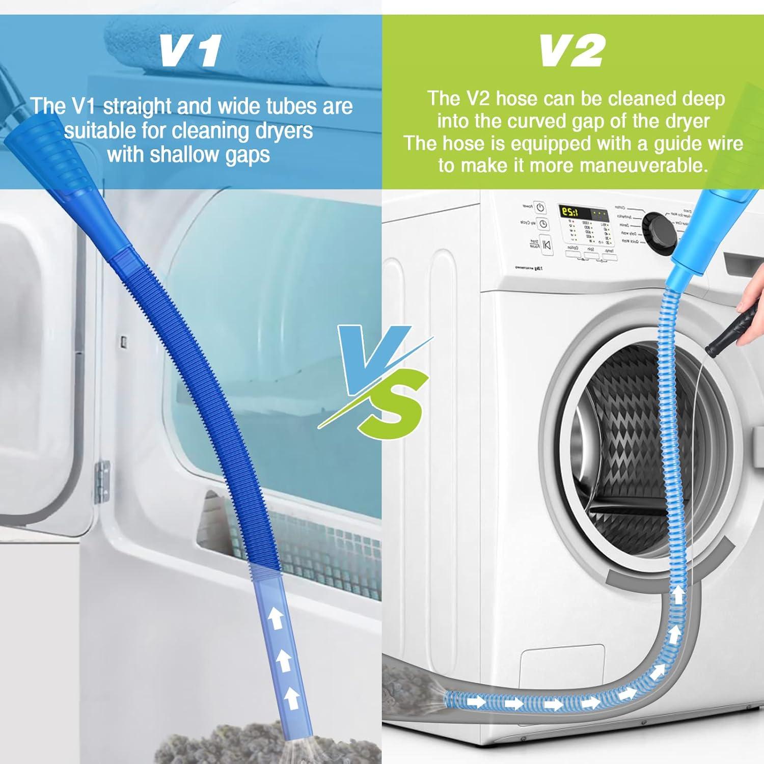 Sealegend 2 Pack Dryer Vent Cleaner Kit and Flexible Dryer Lint Brush Vacuum Hose Attachment Brush Lint Remover Power Washer and Dryer Vent Vacuum Hose