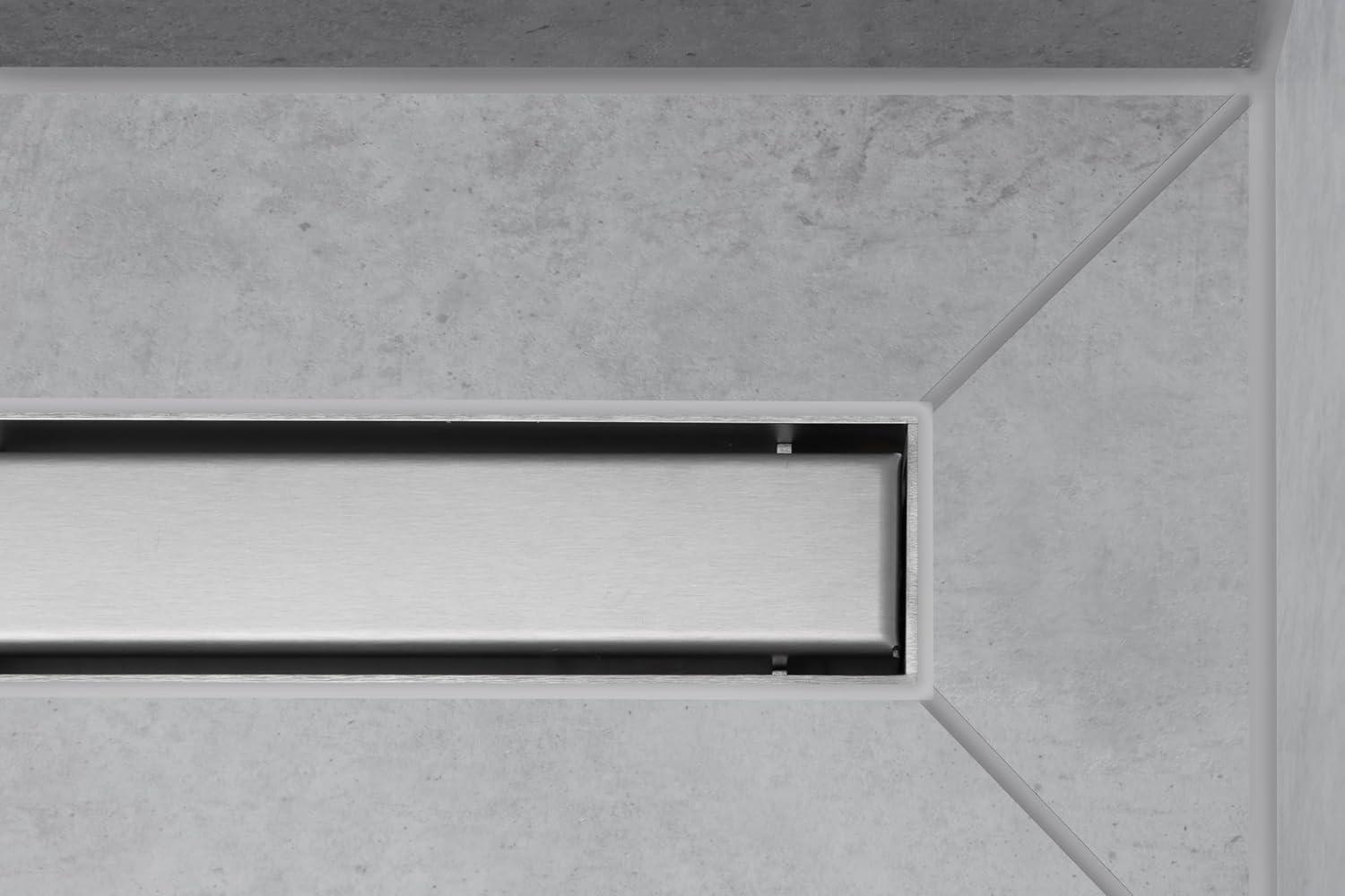 Hansgrohe RainDrain Match Trim Zero/ Tile 47 1/4" with Height Adjustable Frame