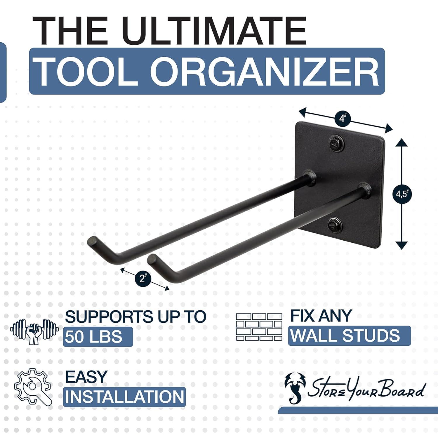 StoreYourBoard Tysons Tool Max Storage Wall Hook | Holds 50 lbs
