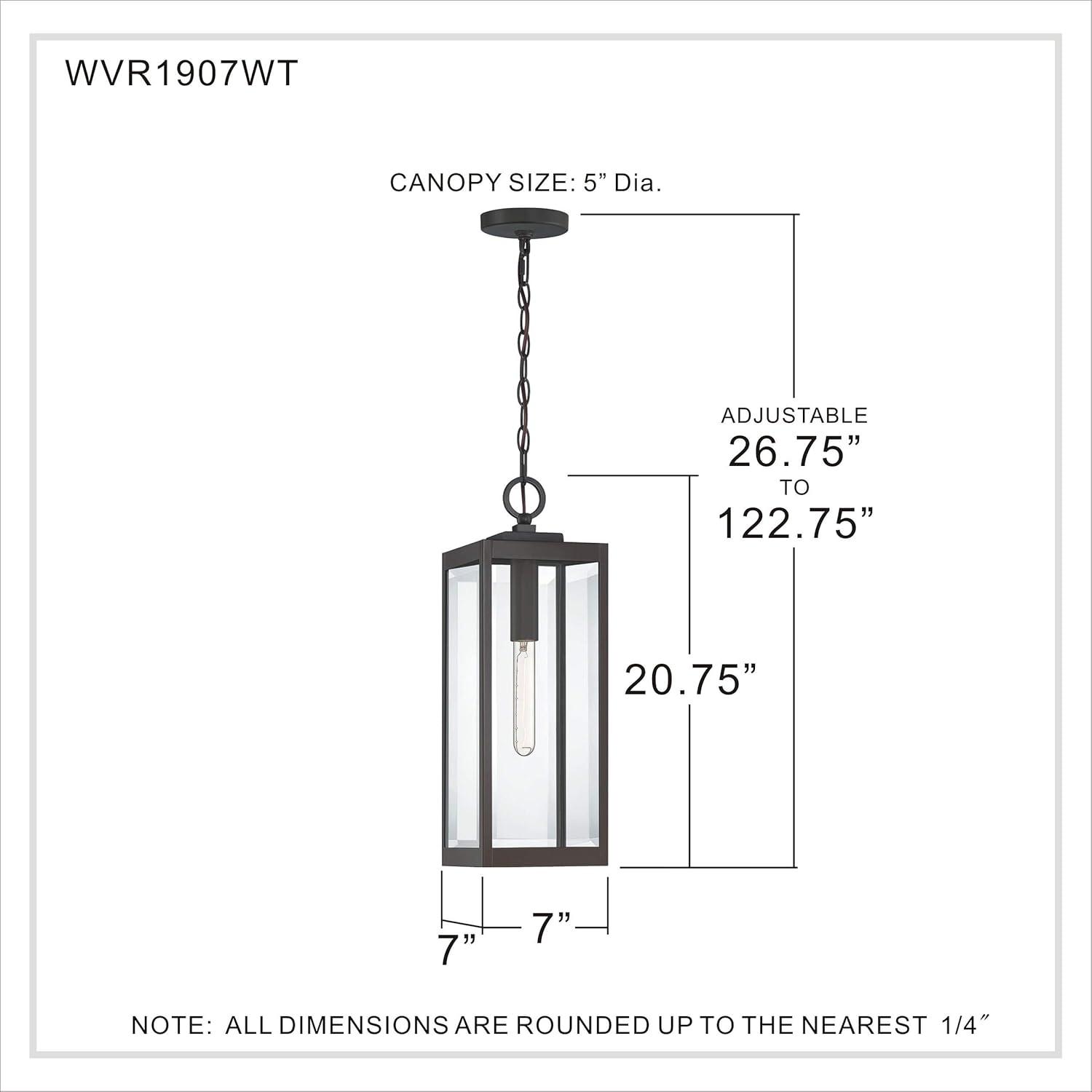 Quoizel Westover 20 3/4" High Bronze Outdoor Hanging Light