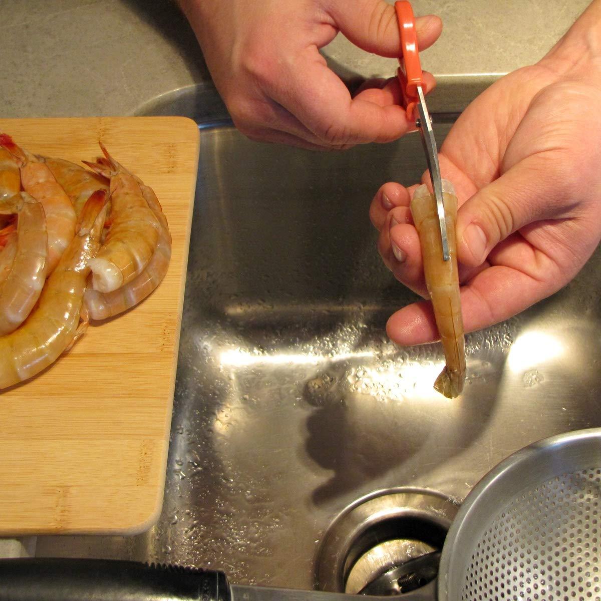 Stainless Steel Shrimp Deveiner Seafood Scissors Shellfish Food Shears Cutting Tool