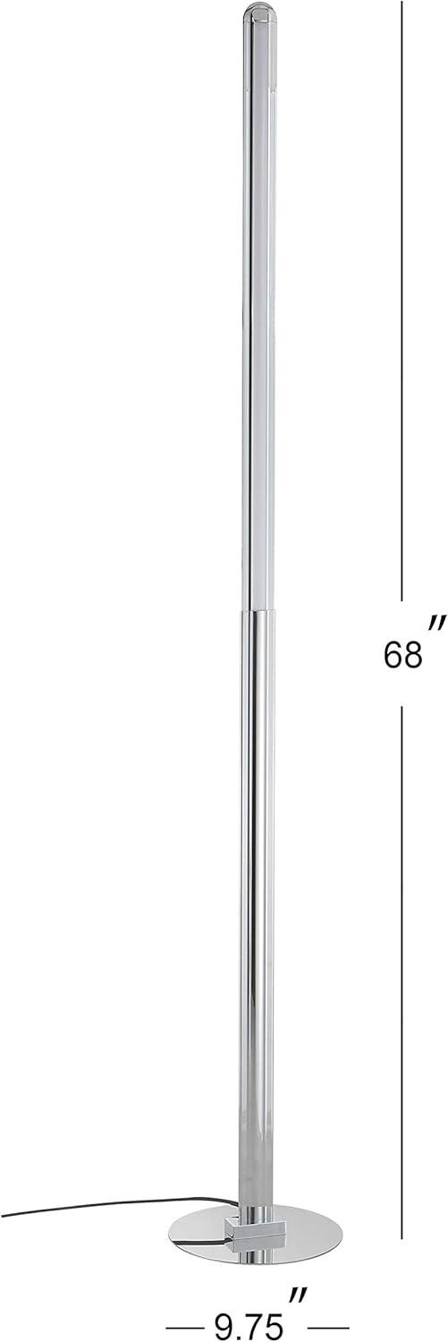 Jonathan Y Lighting Jyl7011a Roxanna 68" Tall Integrated Led Floor Lamp - Chrome