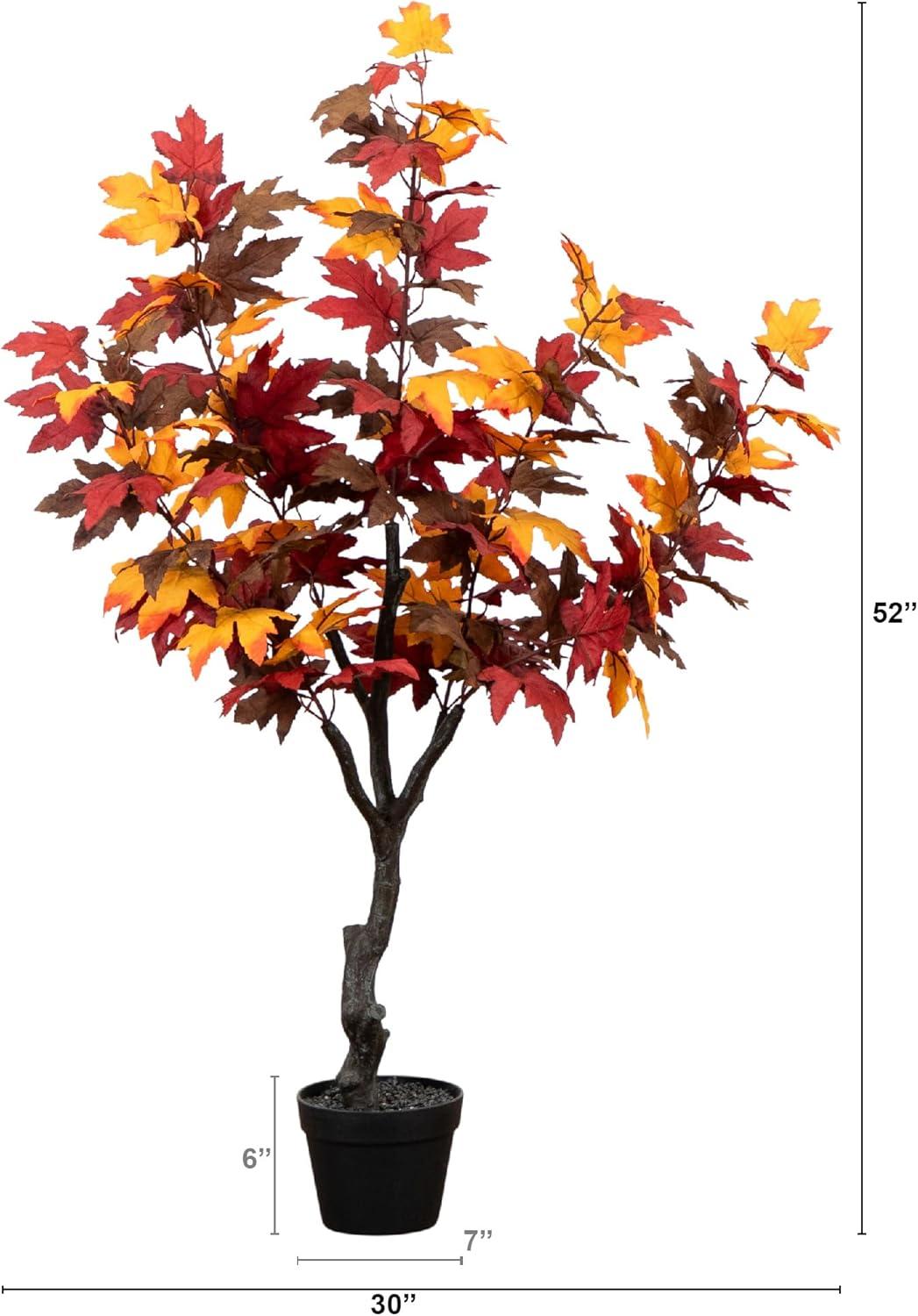 Nearly Natural 52in. Autumn Smoky Maple Artificial Fall Tree