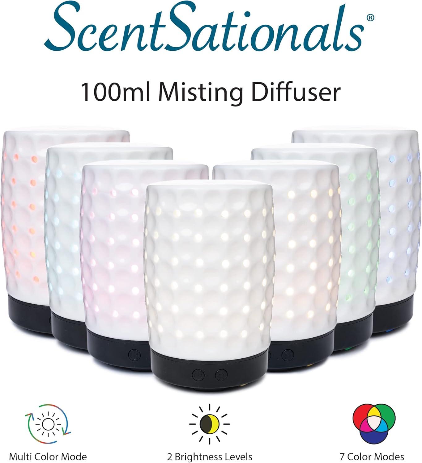 ScentSationals Essential Oil Diffuser - Eclectic Collection - Aromatherapy Diffuser for Living Room or Bedroom, Home Fragrance Diffuser for Scented Essential Oils - Revive