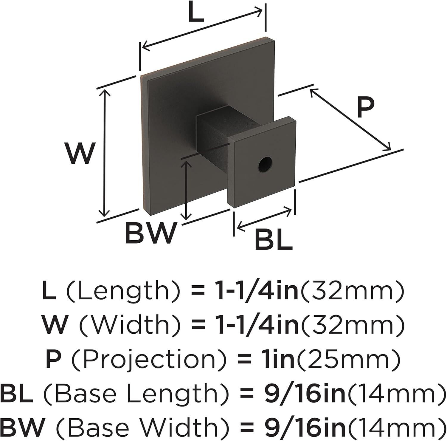 Amerock Appoint Cabinet or Furniture Knob, 1-1/4 inch (32mm) Length