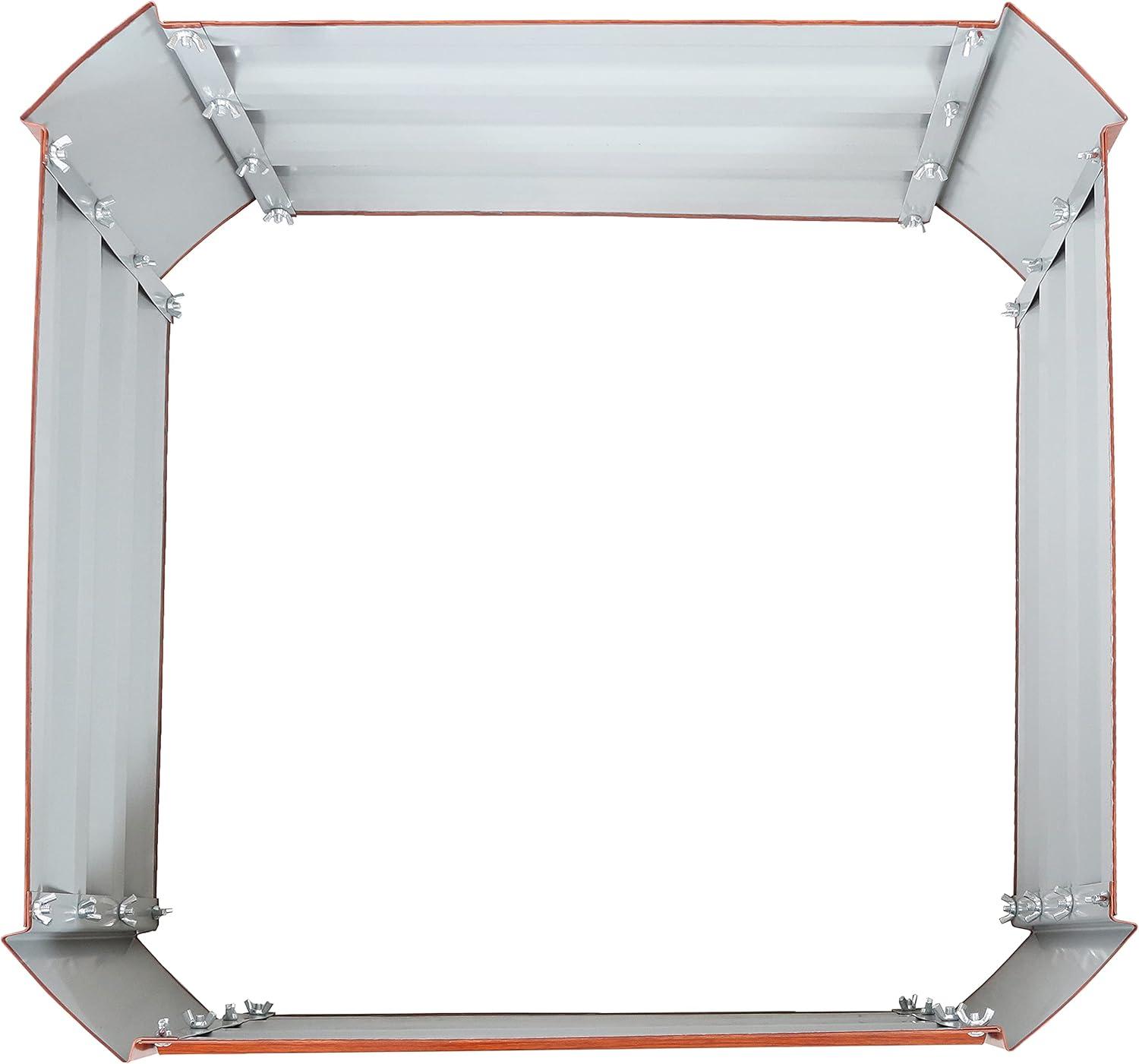 Sunnydaze Raised Hot Dip Galvanized Steel Garden Bed Planter for Plants, Vegetables, and Flowers - 24" Square x 12" Deep - Brown