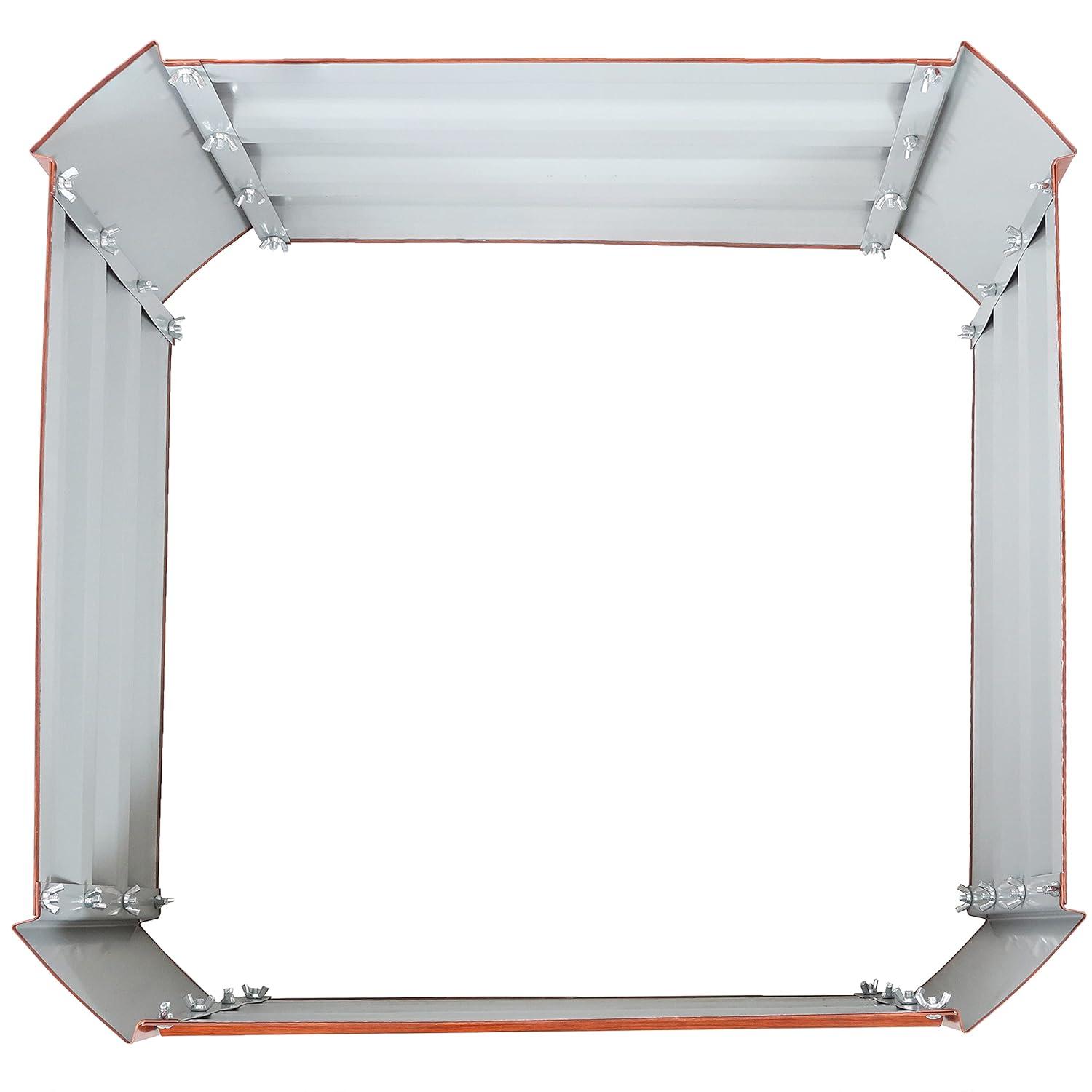 Sunnydaze Raised Hot Dip Galvanized Steel Garden Bed Planter for Plants, Vegetables, and Flowers - 24" Square x 12" Deep - Brown