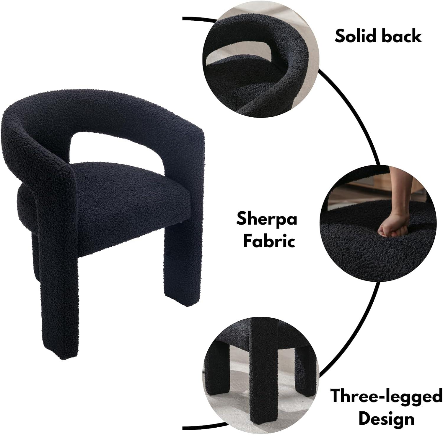 wahson office chair Modern Dining Chairs Barrel Dining Chair Upholstered Dining Room Chair with Arm Comfy Accent Side Chair for Dining Room/Living Room (Set of 2)