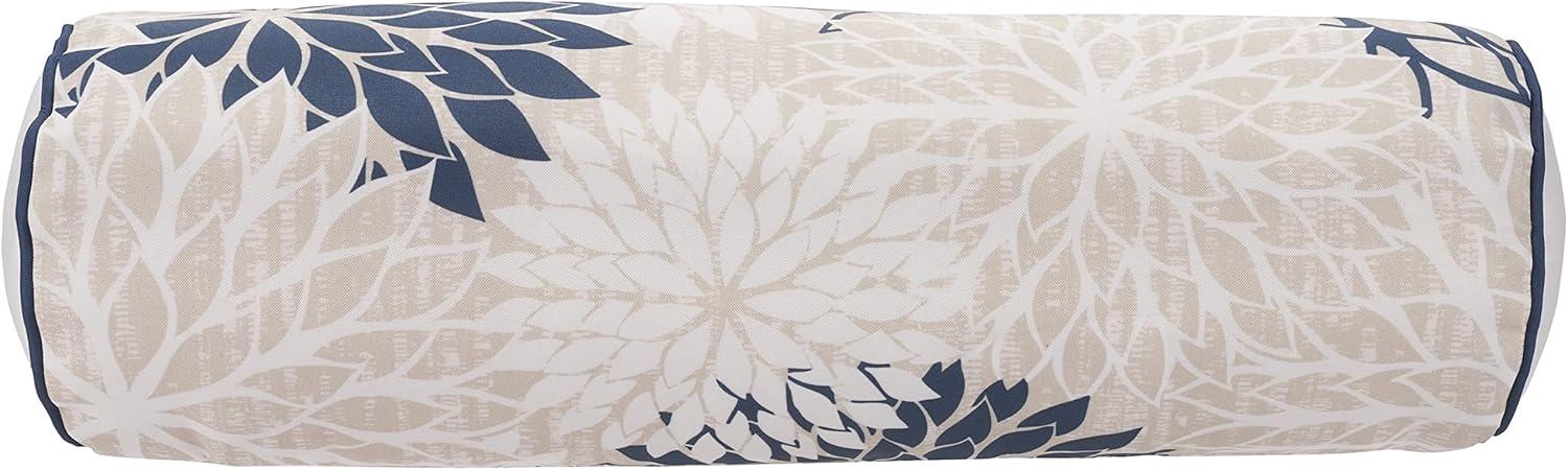 Mina Victory Aloha Indoor/Outdoor Ivory/Navy 6" x 20" Throw Pillow