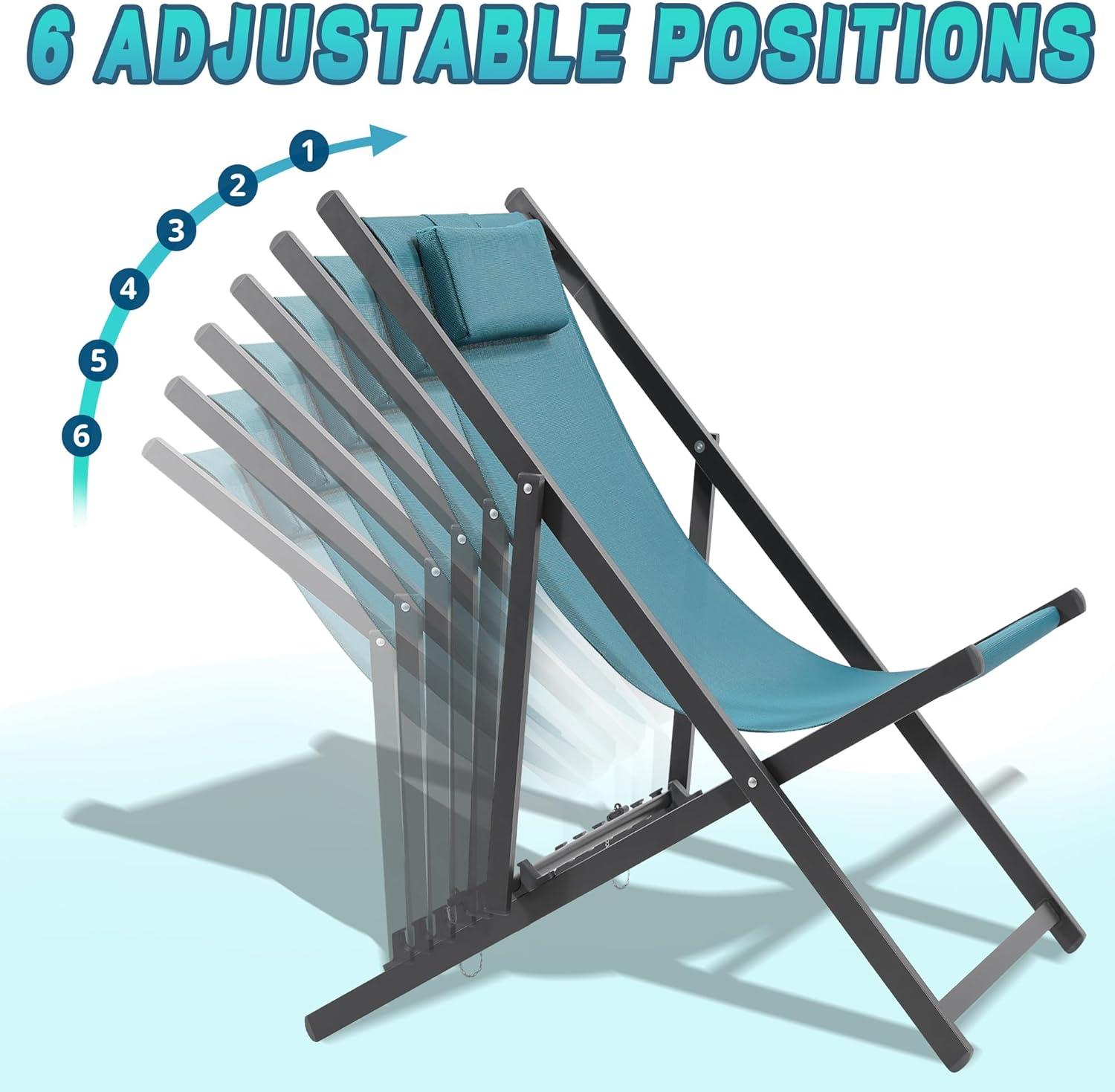 Of 2 Beach Sling Patio Chair,FoldingChairs PortableBeach ChairChair Low Slung X Shaped Portable For