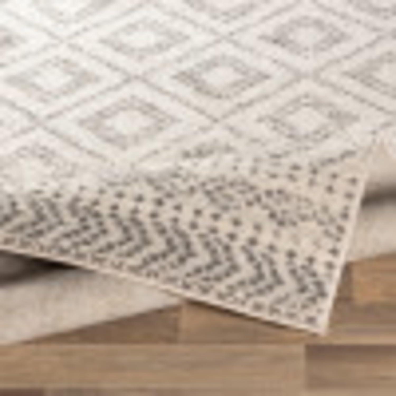 Light Gray Synthetic 8' x 10' Bohemian Area Rug