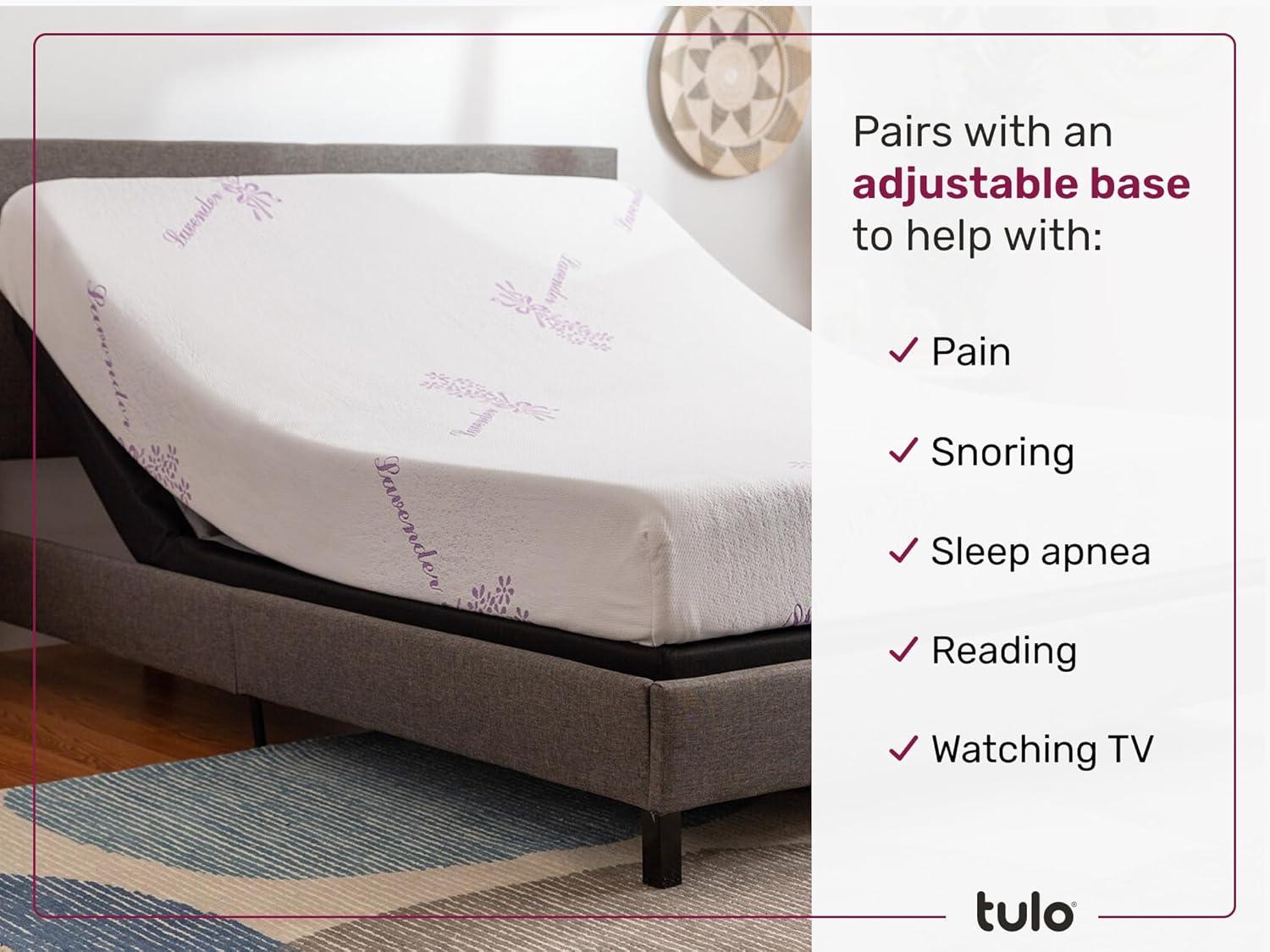 Queen Size 10" Lavender Memory Foam Mattress