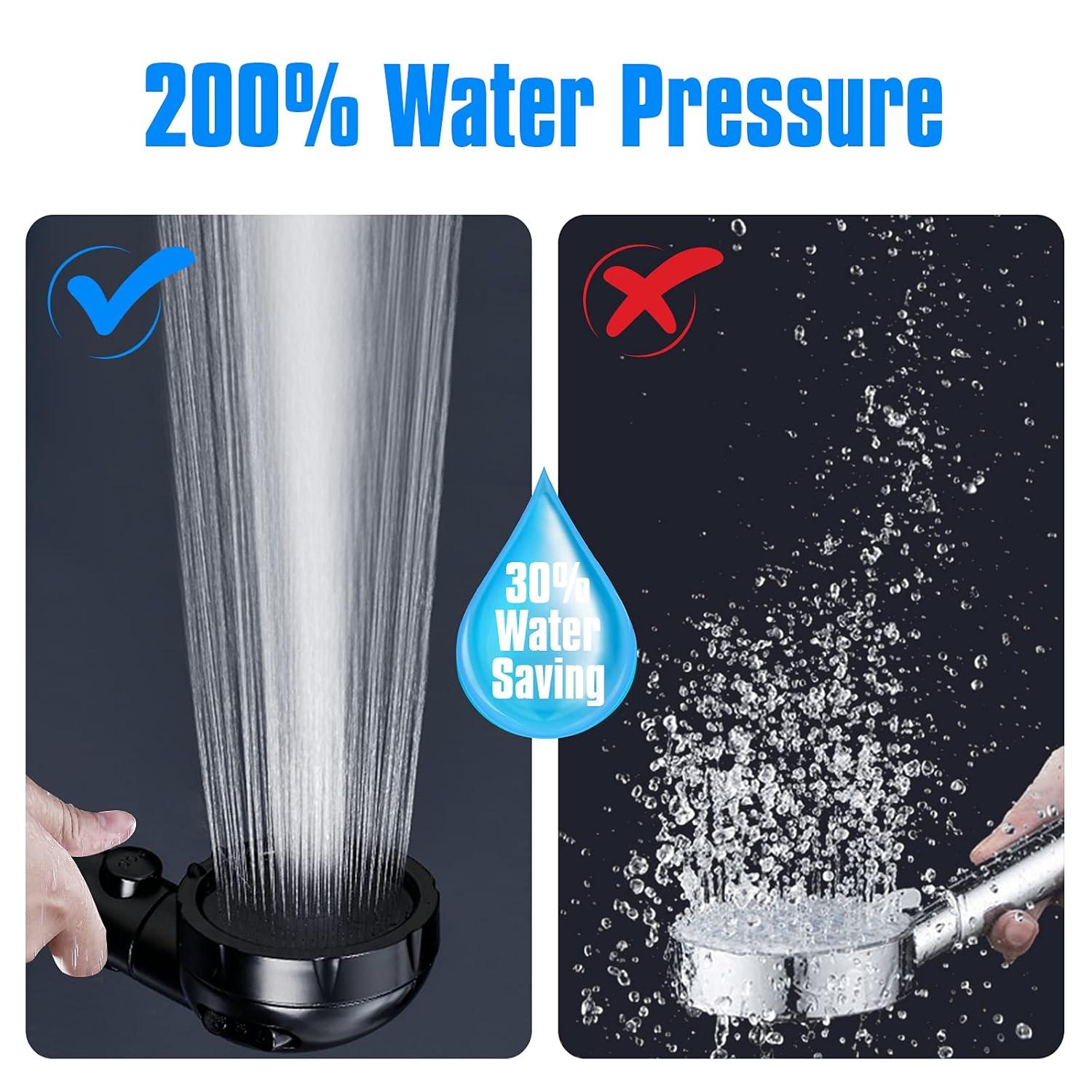 High Pressure Handheld Shower Head with ON/OFF Pause Switch, 3 Spray Modes Shower Head