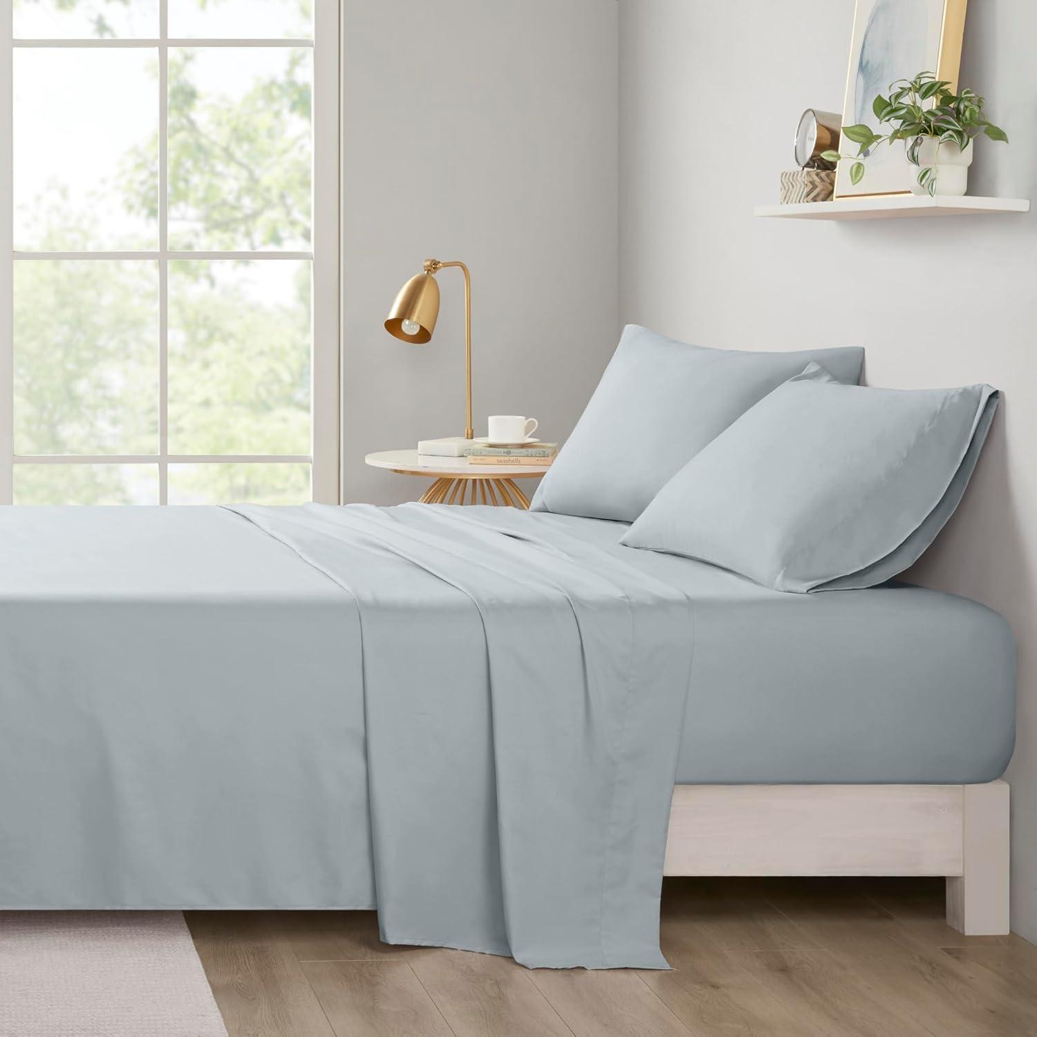 Twin Extra Long Microfiber All Season Soft Touch Sheet Set Gray