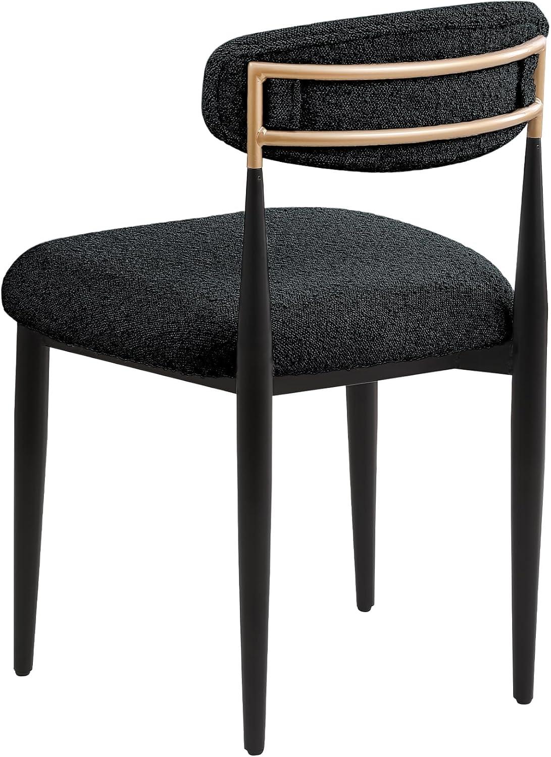 2 Pieces Boucle Armless Dining Chair, Upholstered Accent Chair