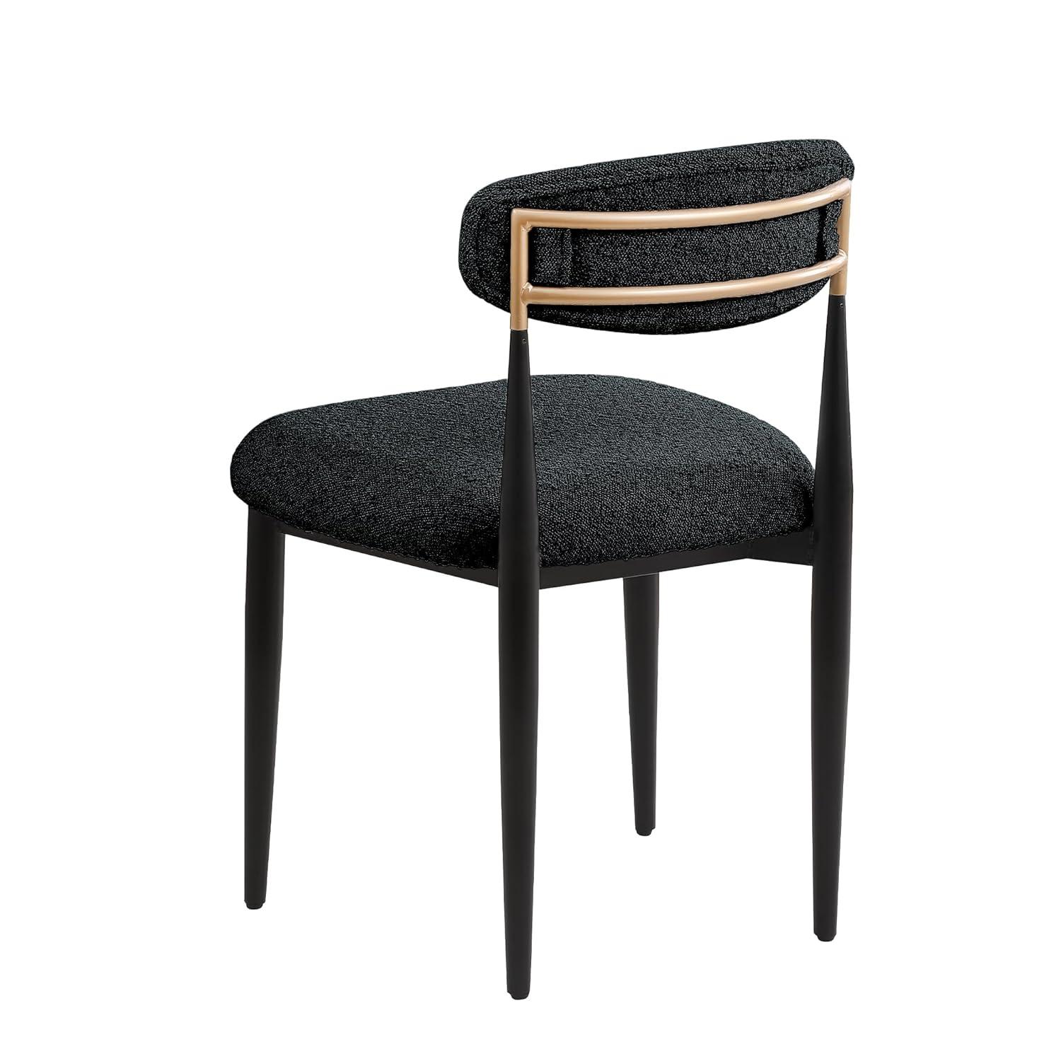 2 Pieces Boucle Armless Dining Chair, Upholstered Accent Chair