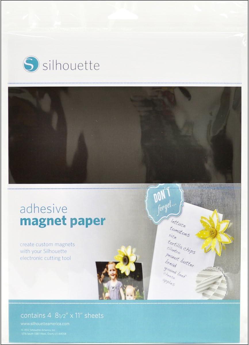 Silhouette Adhesive Magnet Paper 4/Pkg-8.5"X11"