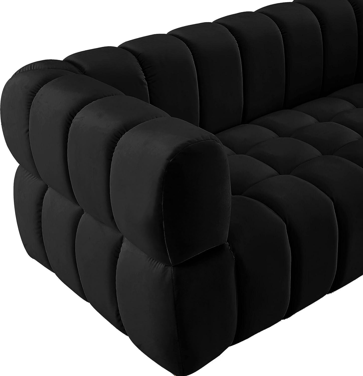 Meridian Furniture Gwen Black Velvet Sofa