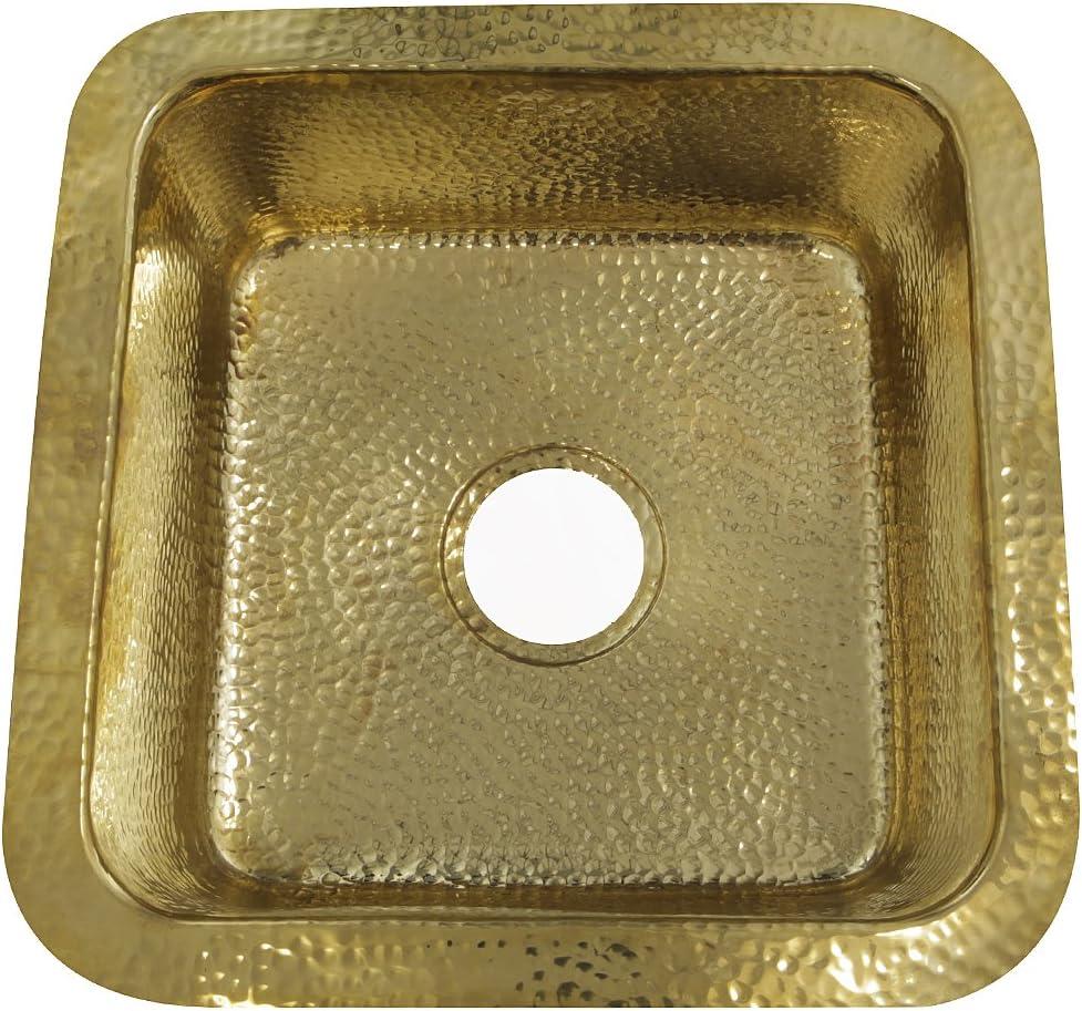 Brightwork 17" x 17" Hand-Hammered Dual Mount Kitchen/Bar Sink