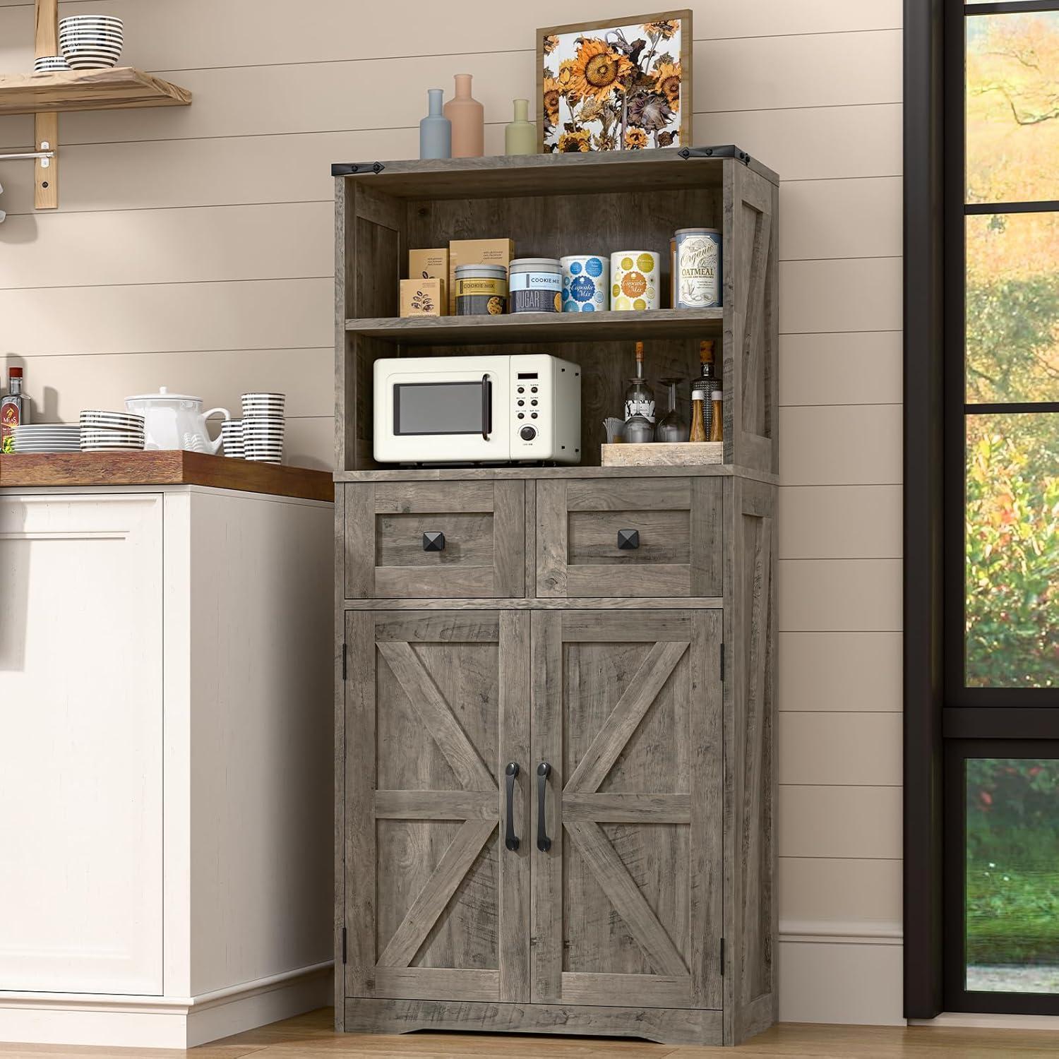 August Grove® Farmhouse Storage Cabinet For Bathroom, Kitchen, Living Room