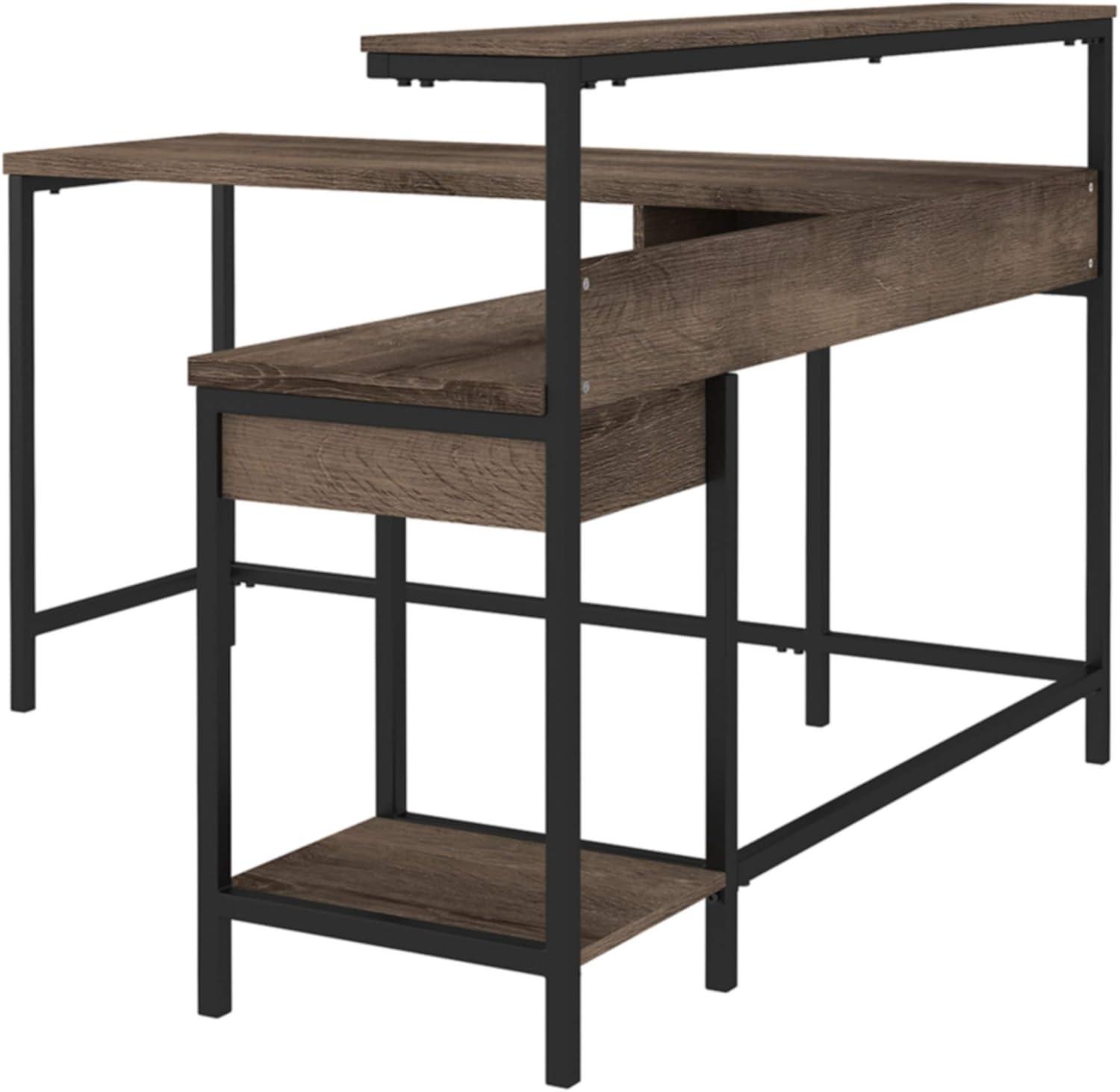 Signature Design by Ashley Contemporary Arlenbry Home Office L-Desk with Storage Gray