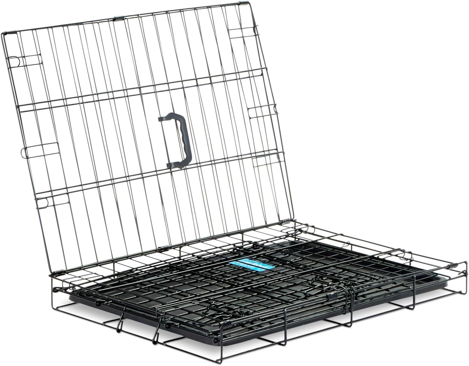 Carlson Pet Products Secure and Foldable Single Door Metal Dog Crate, Small, Black, 24” L x 18” W x 20.5” H