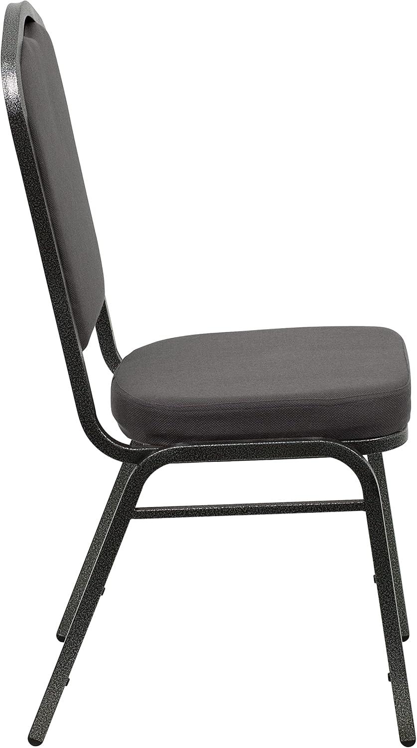 Hercules Series Stacking Banquet Event Chairs with Padded Seats, Set of 4, Gray