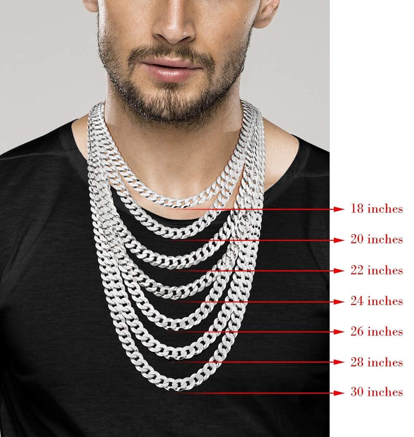 Sterling Silver 20-inch Diamond-Cut Cuban Link Chain Necklace