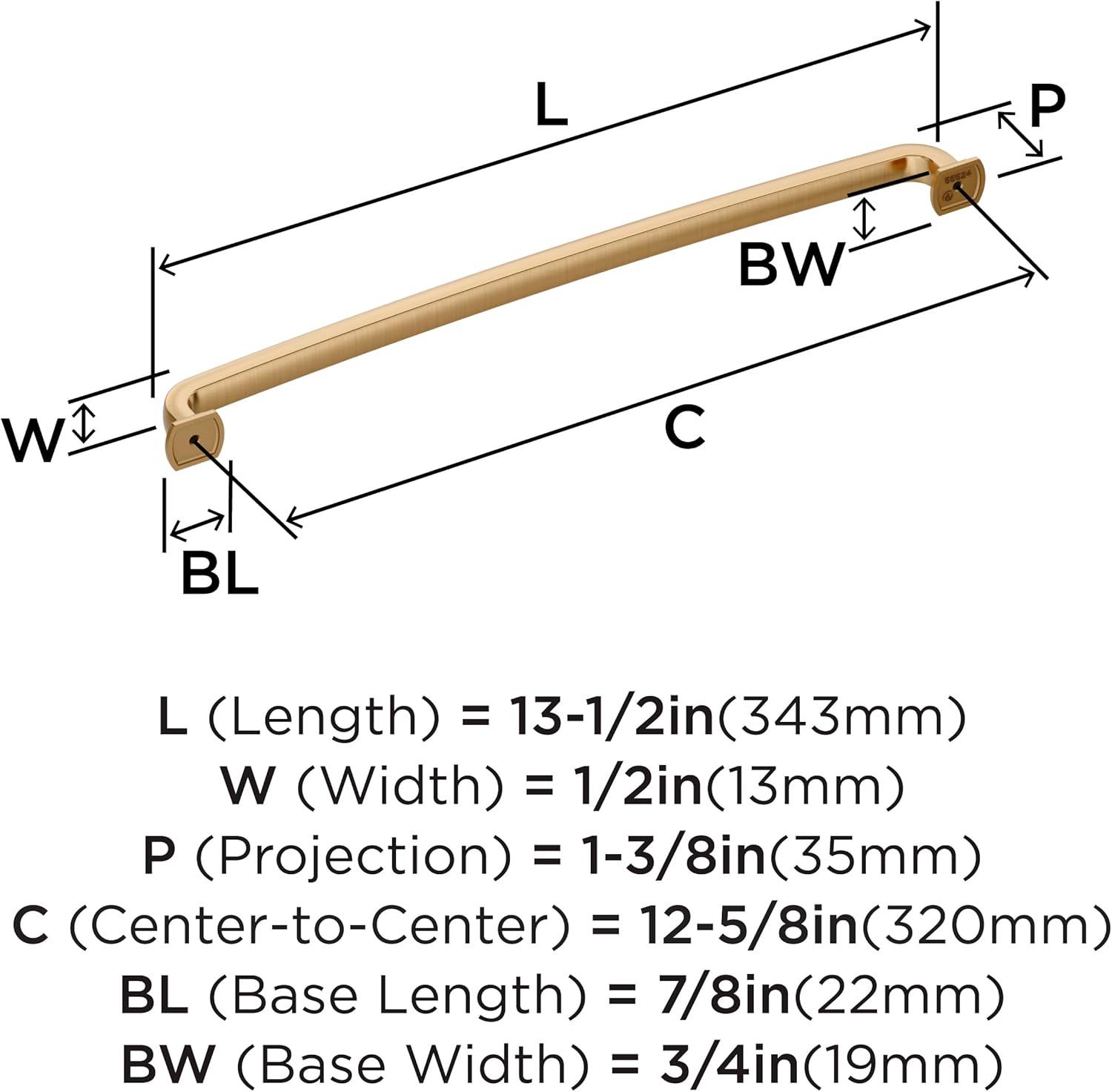 Amerock Surpass 12-5/8 inch (320mm) Center-to-Center Champagne Bronze Cabinet Pull