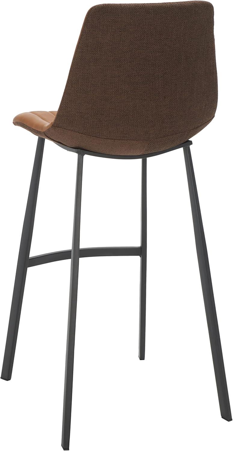 Rhyatte Bar Stool  - BST3018 - Cognac/Black - Safavieh