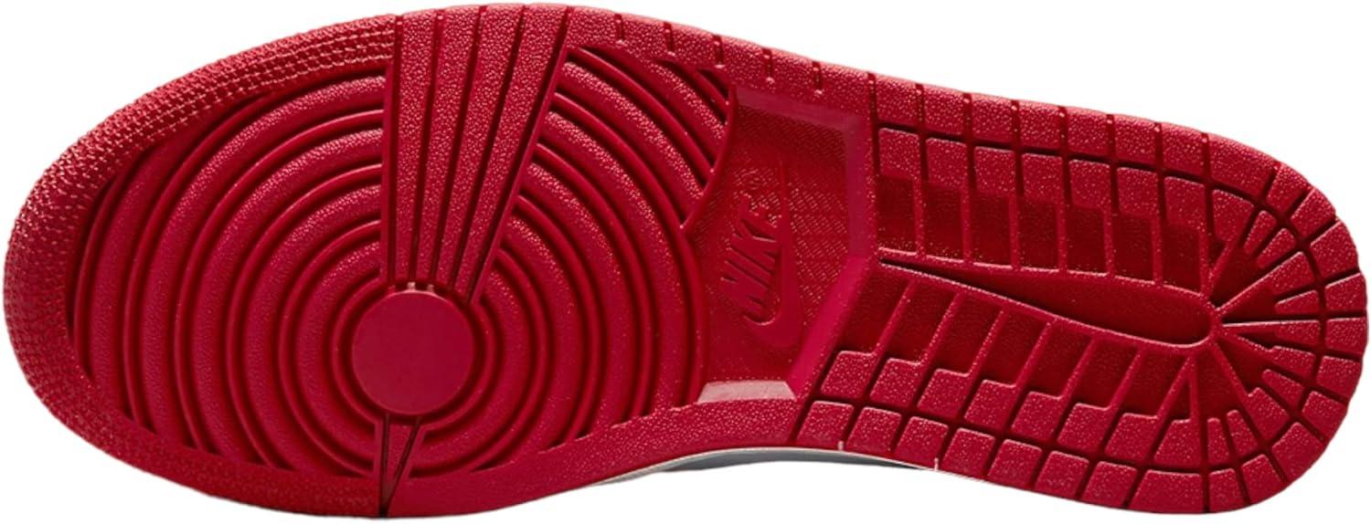 Women's White and Red Genuine Leather Casual Sneakers