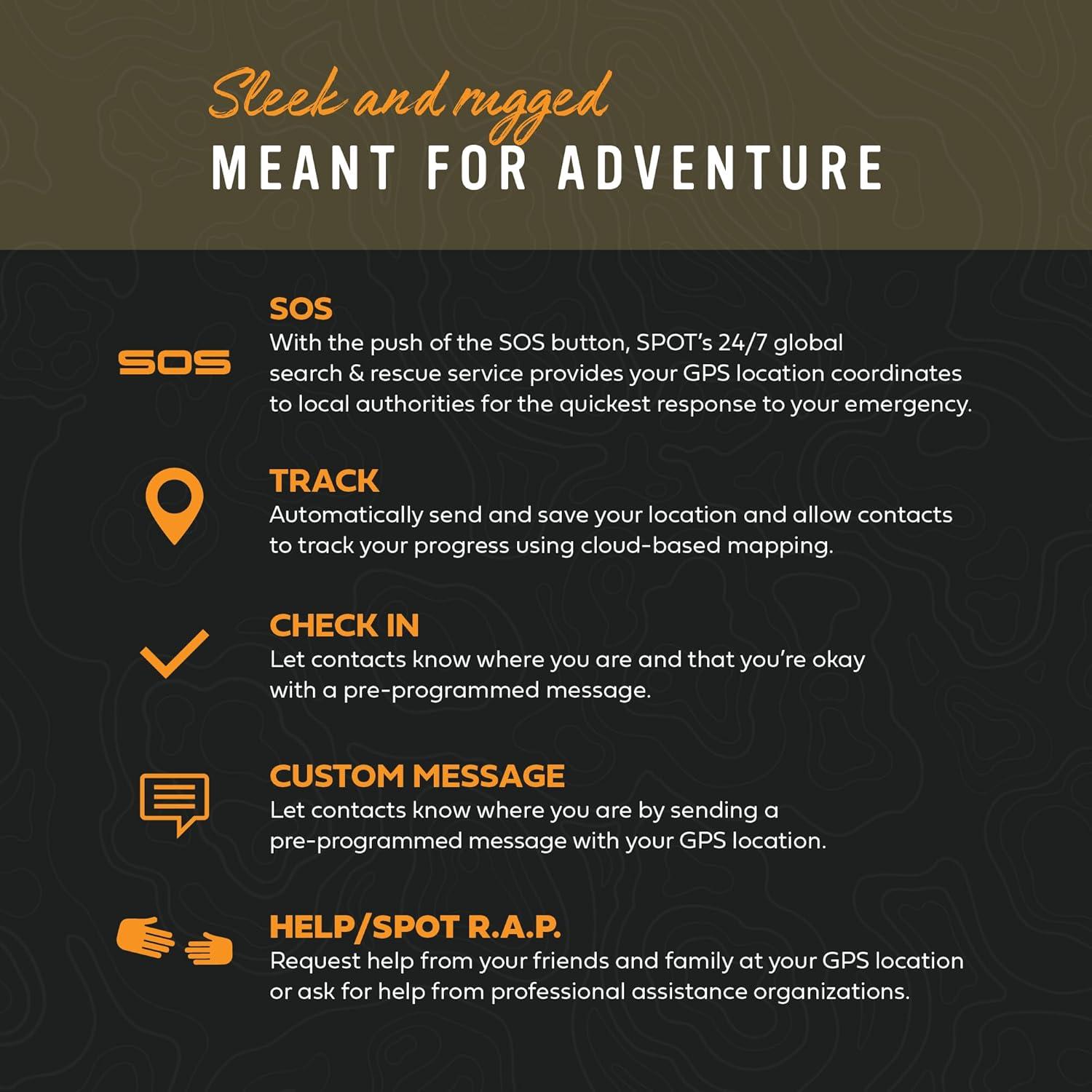 SPOT Gen 4- Handheld Satellite GPS Messenger | Handheld and Portable GPS for Hiking, Camping, Outdoor Activities | Subscription Applicable