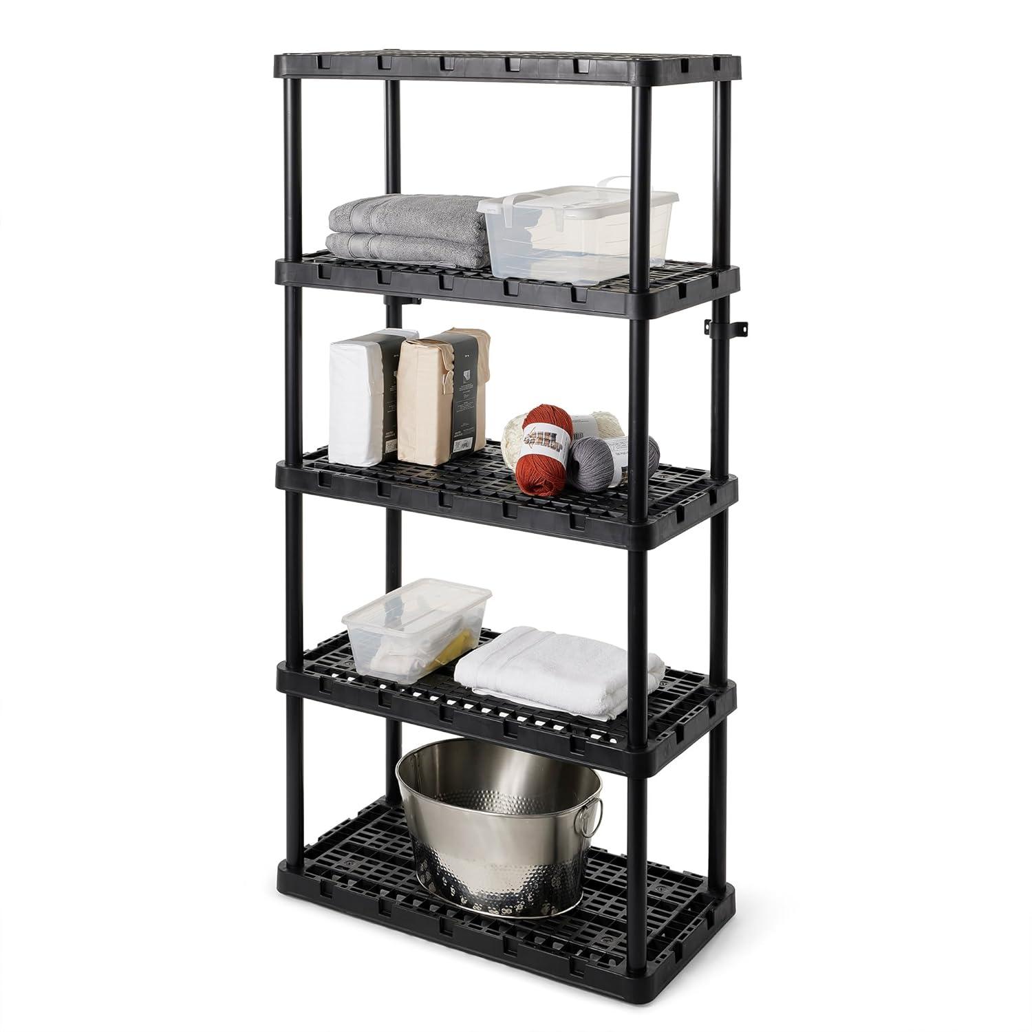 Gracious Living Storage 36'' W Plastic Shelving Unit