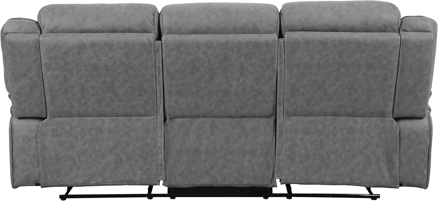 Higgins 3-Piece Gray Microfiber Reclining Sofa Set