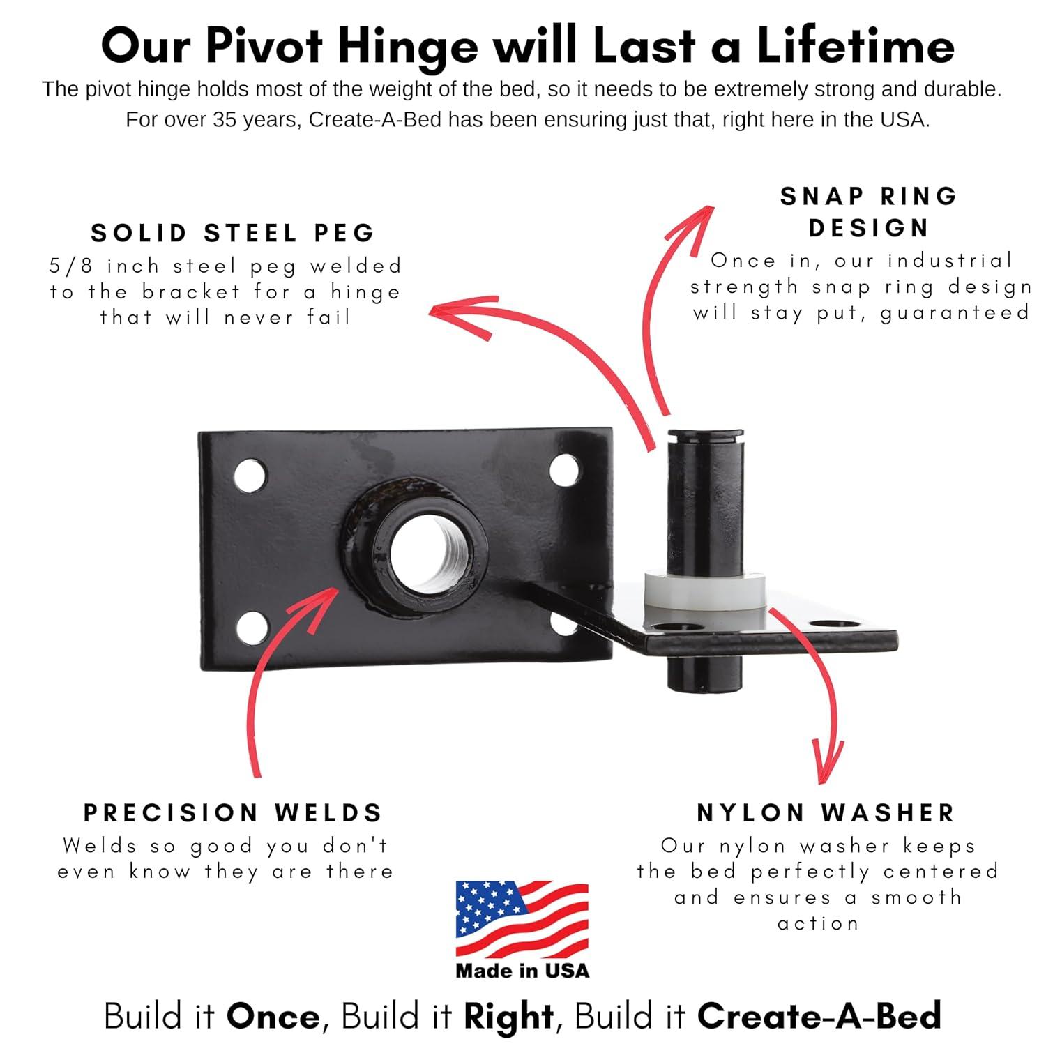 Create-A-Bed Twin Size Deluxe Murphy Bed Kit, Vertical