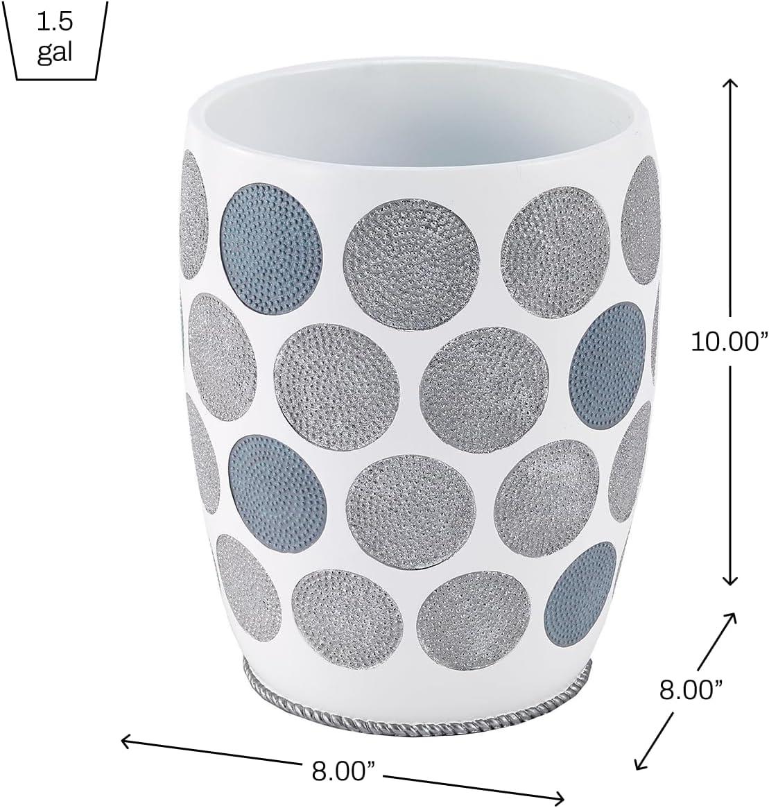 Avanti Linens Dotted Circles Resin Open Waste Basket - 2.5 Gallons