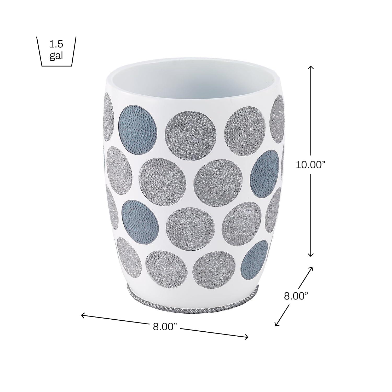 Avanti Linens Dotted Circles Resin Open Waste Basket - 2.5 Gallons