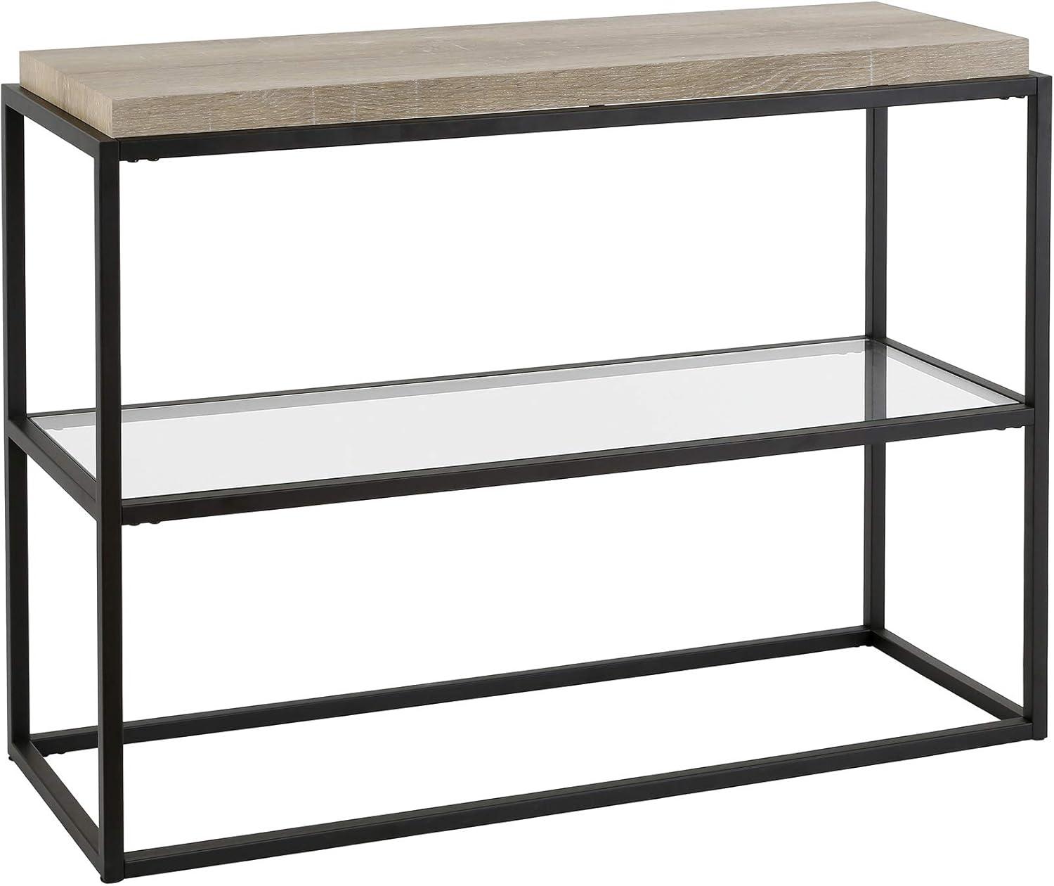 Wooden Console Table in Black - Henn&Hart