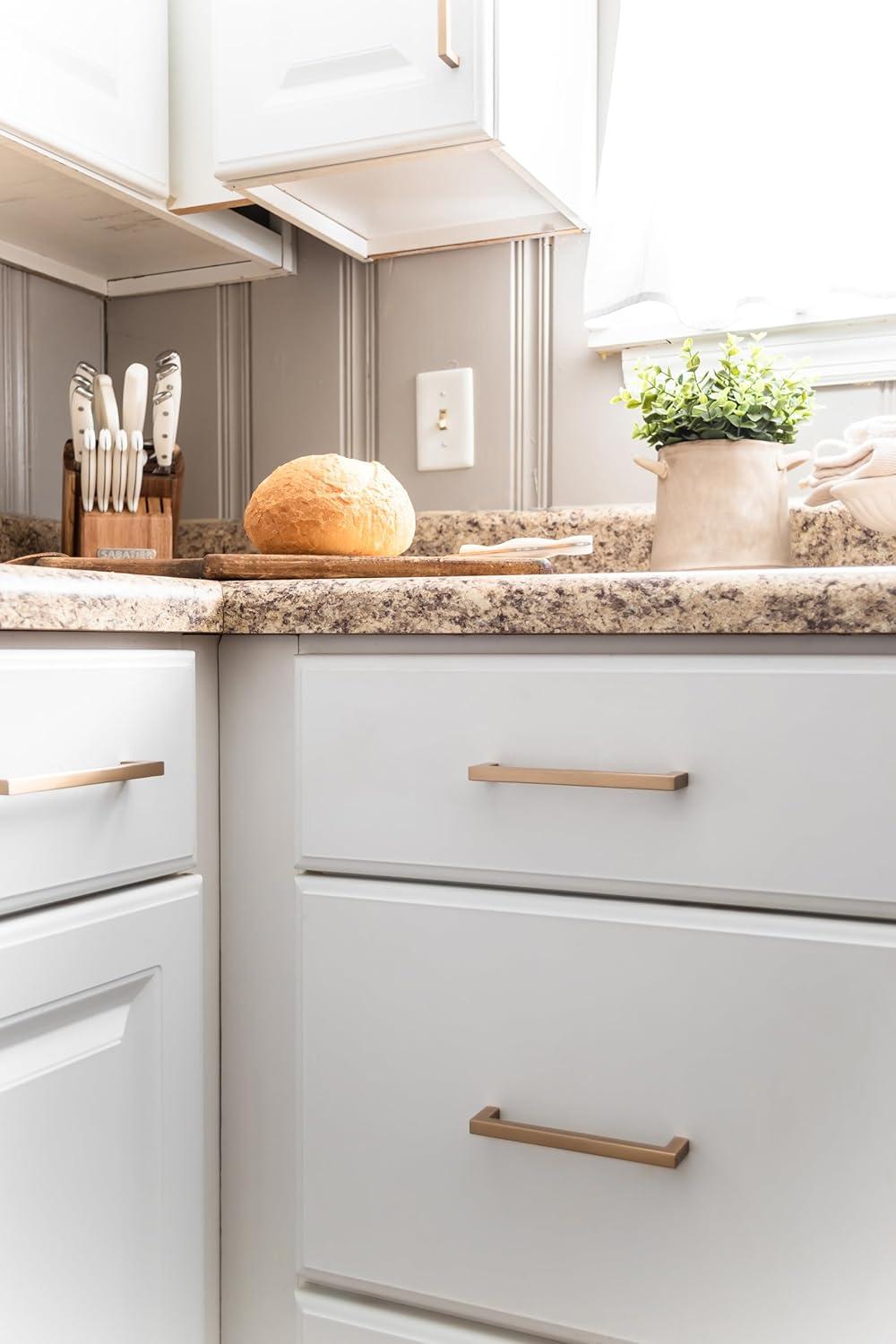 Skylight Kitchen Cabinet Handles, Solid Core Drawer Pulls for Cabinet Doors, 3-3/4" (96mm)