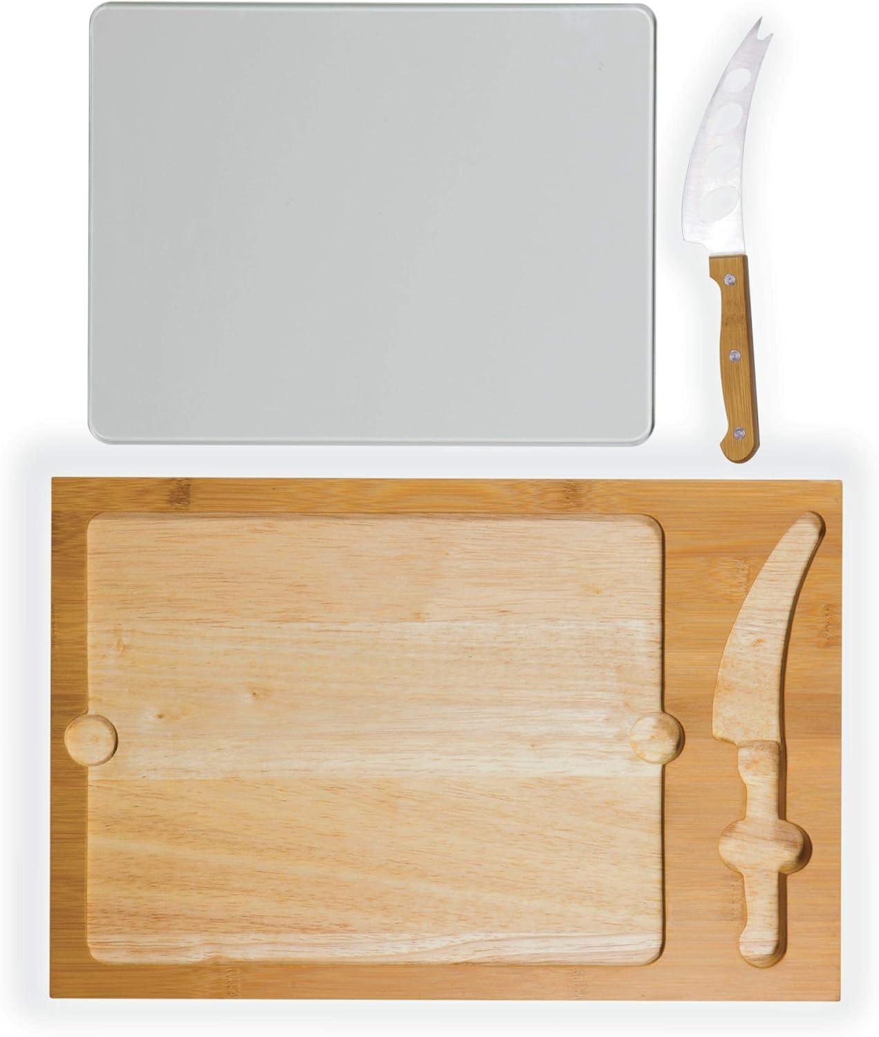Icon Glass Top Cutting Board & Knife Set
