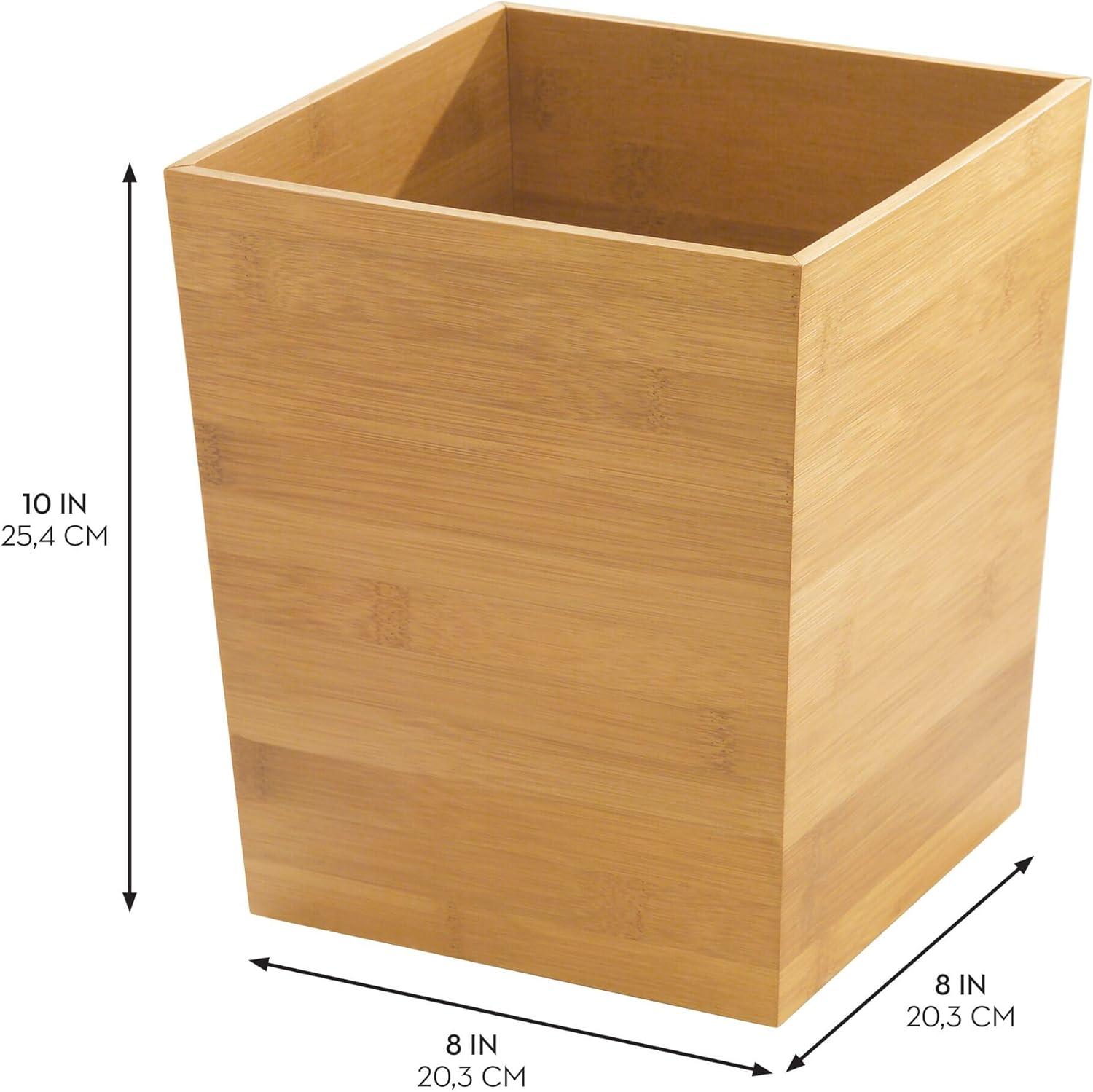 iDesign iDesign Set of 2 Small Bamboo Bathroom Trash Can - Natural (Set of 2)