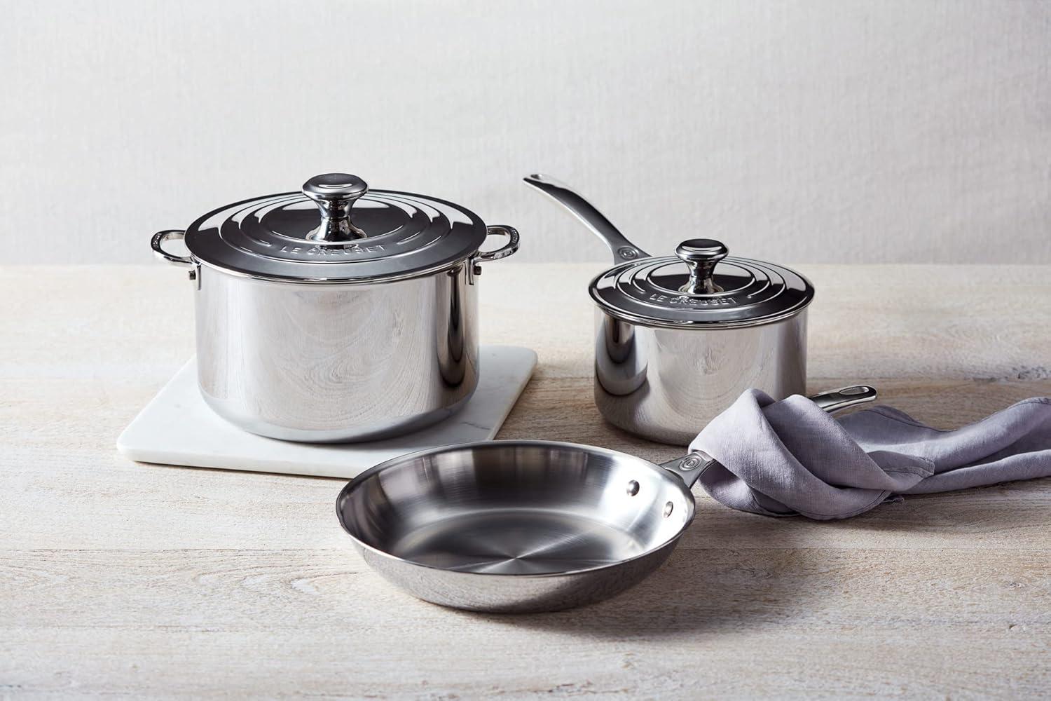 Le Creuset Stainless Steel 5 Piece Cookware Set