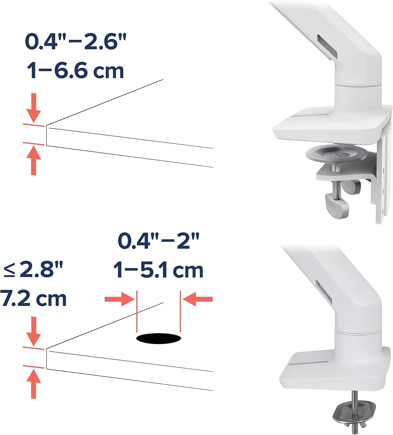 HX Desk Monitor Arm for 1000R Displays with HD Pivot, Matte Black