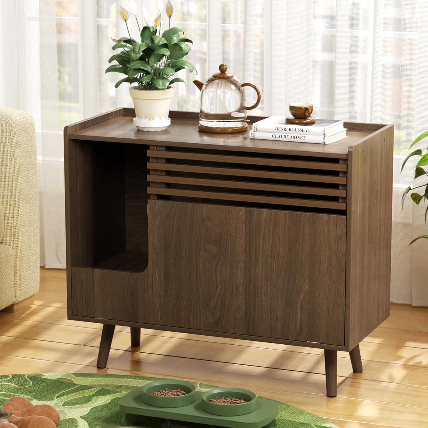 Archie & Oscar™ Cat Litter Box Enclosure With Cat Scratch Pad