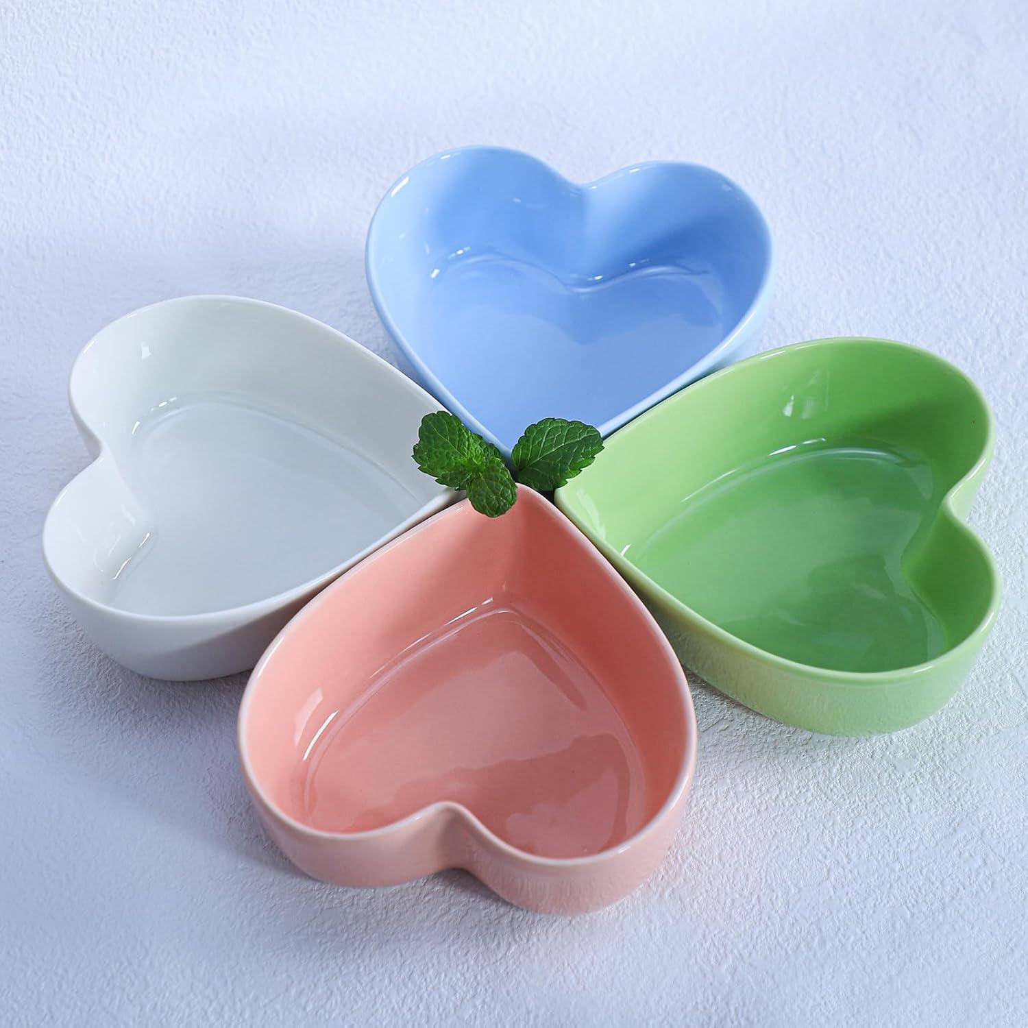 Heart-shaped Bowls for Salad Soup Snack Dessert Best Kitchen Household Cooking Gifts for Home Kitchen, White